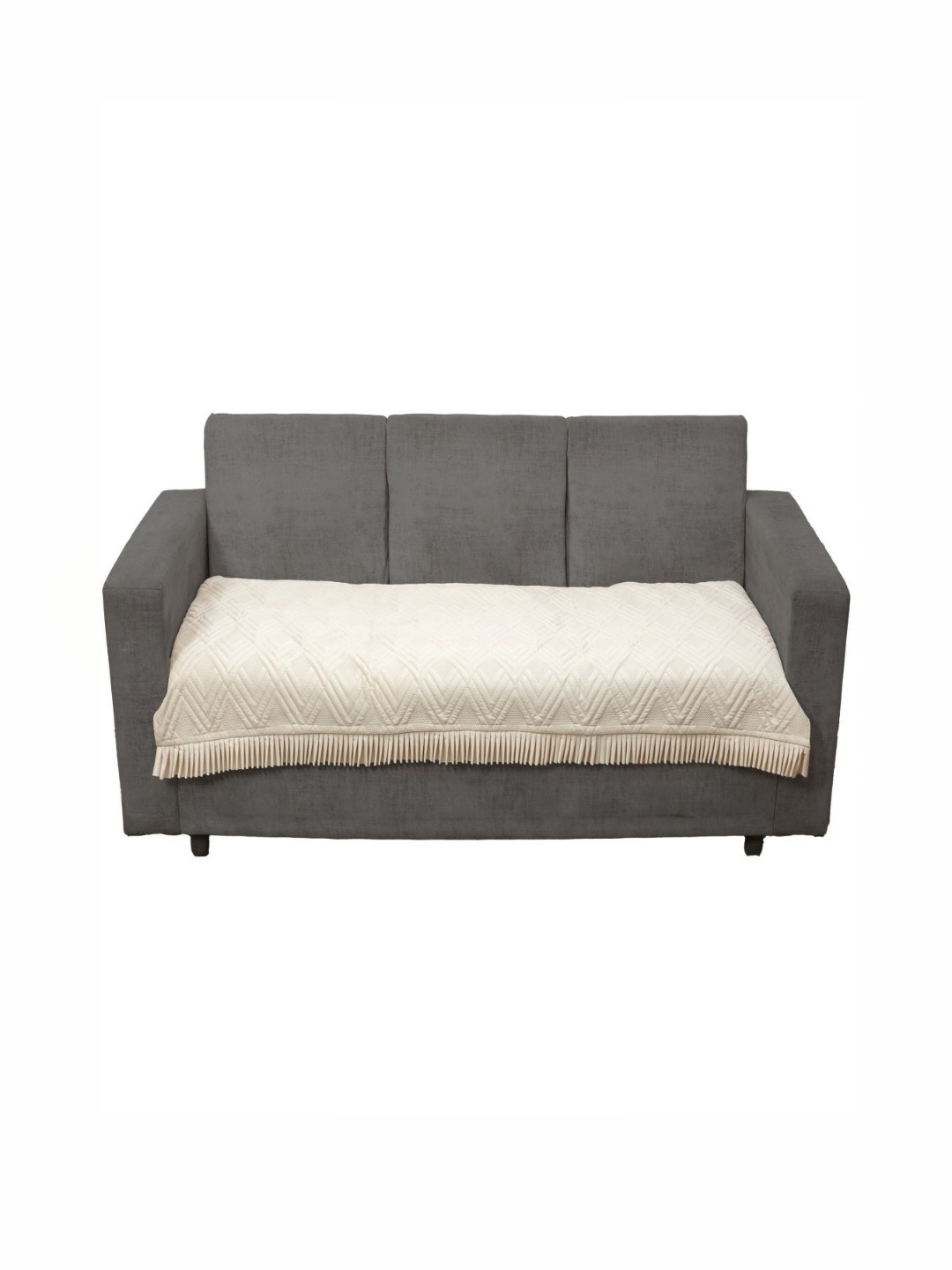 Fashion Throw Beige Velvet 3 Seater Sofa Cover
