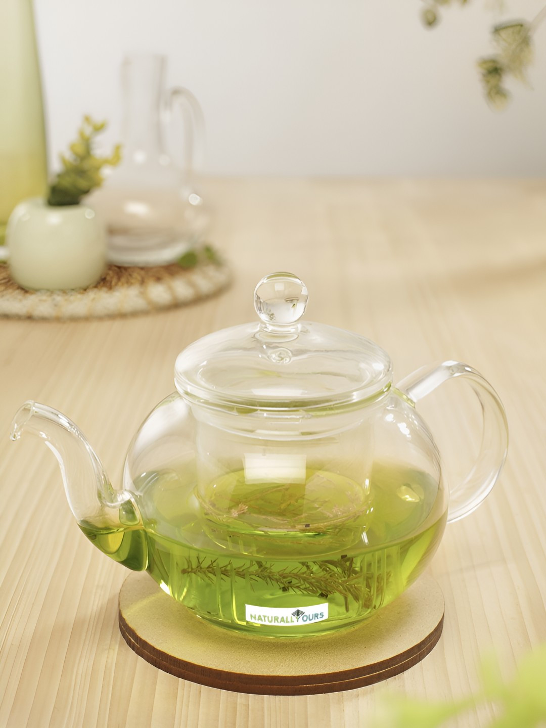 NATURALLY YOURS Transparent Glassware Tea Pot