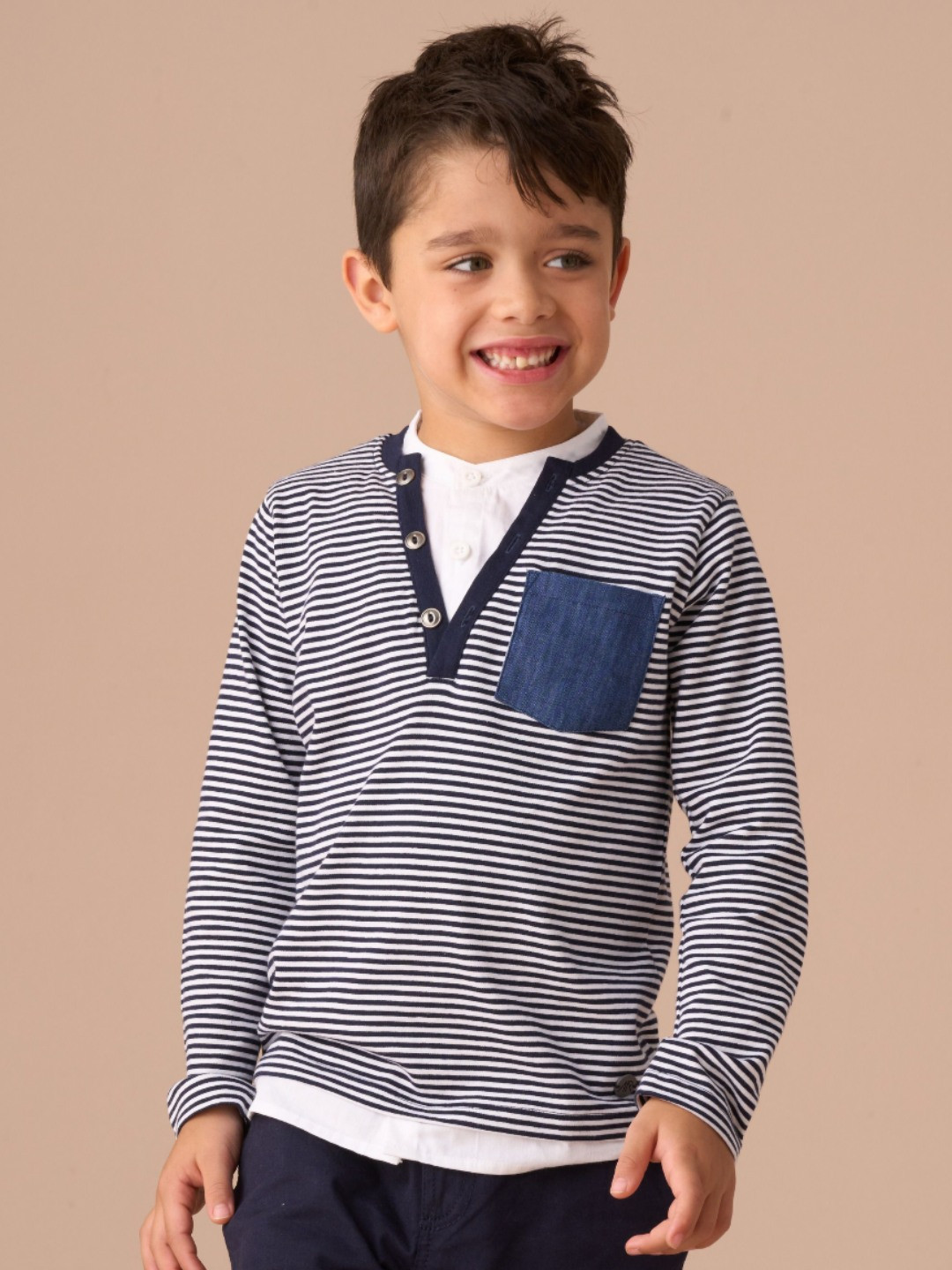 Angel & Rocket Tao Smart Henley Mock T-Shirt