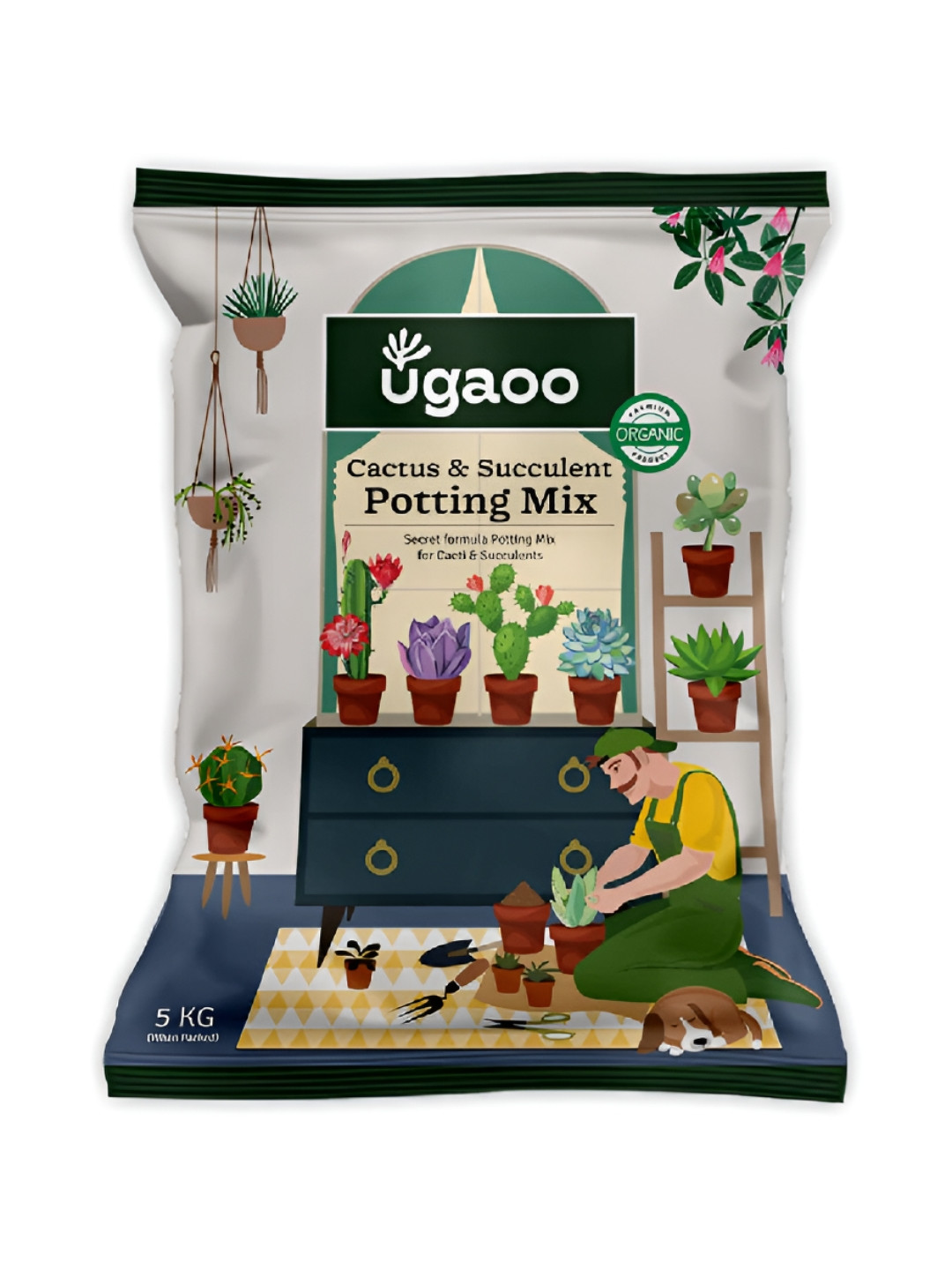 UGAOO Brown Cactus & Succulent Potting Mix - 5 Kg