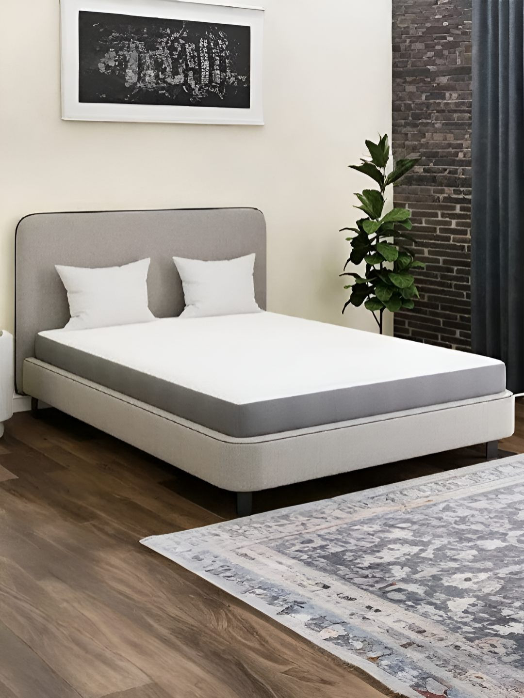 Royaloak White & Grey SnoozZ Foam Soft Comfort & American Knitted king Size Mattress
