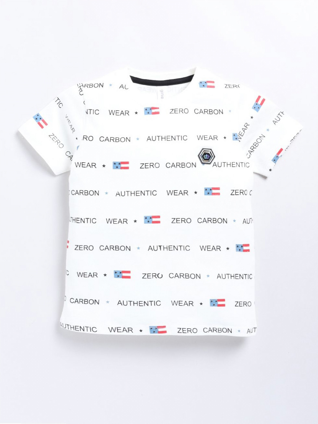 Ginie Boys All Over Typography Printed Breathable Tshirt