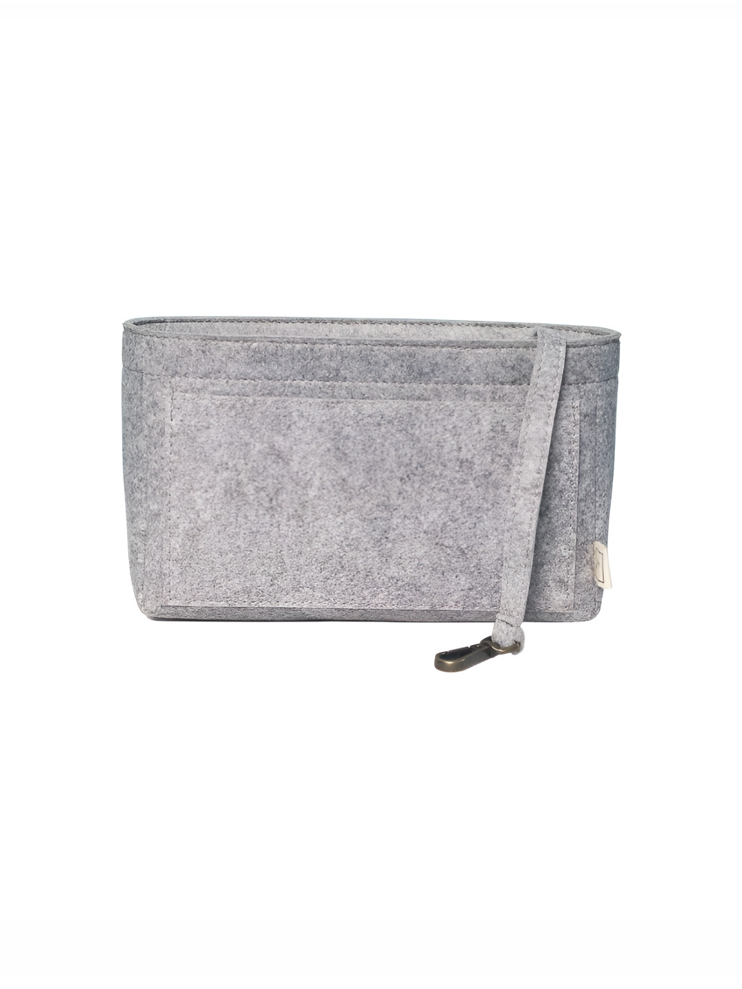 Tidy Up Shae Slender Small Felt Grey Bag Organizer With Detachable Wallet