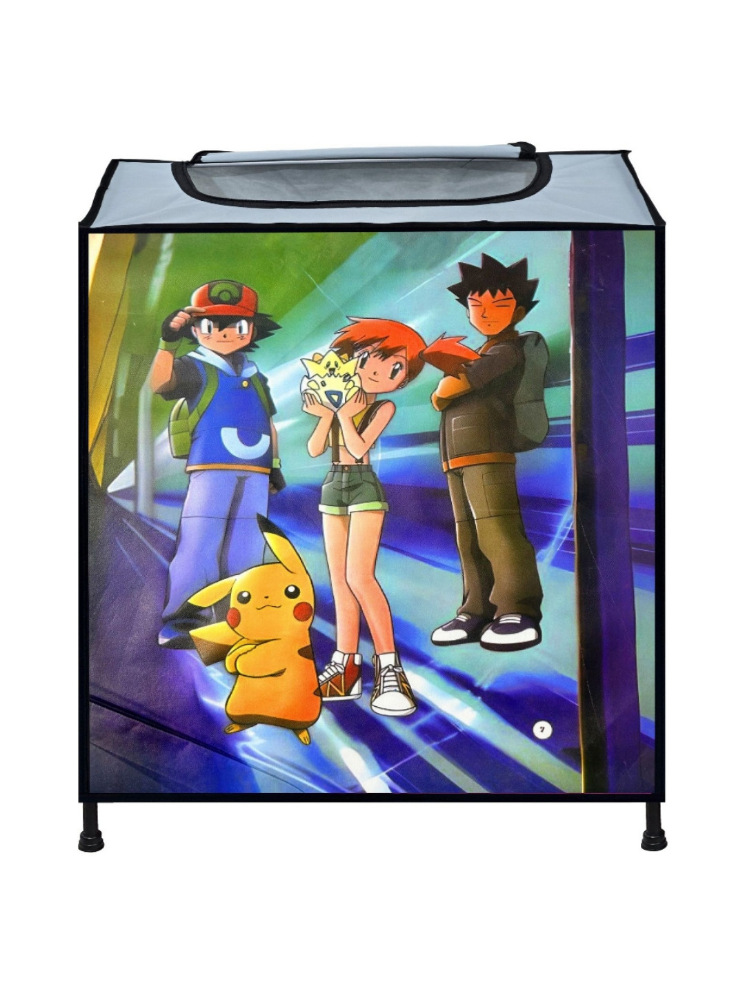 Urban Choice Grey & Blue Pokemon Printed Laundry Bag Organiser