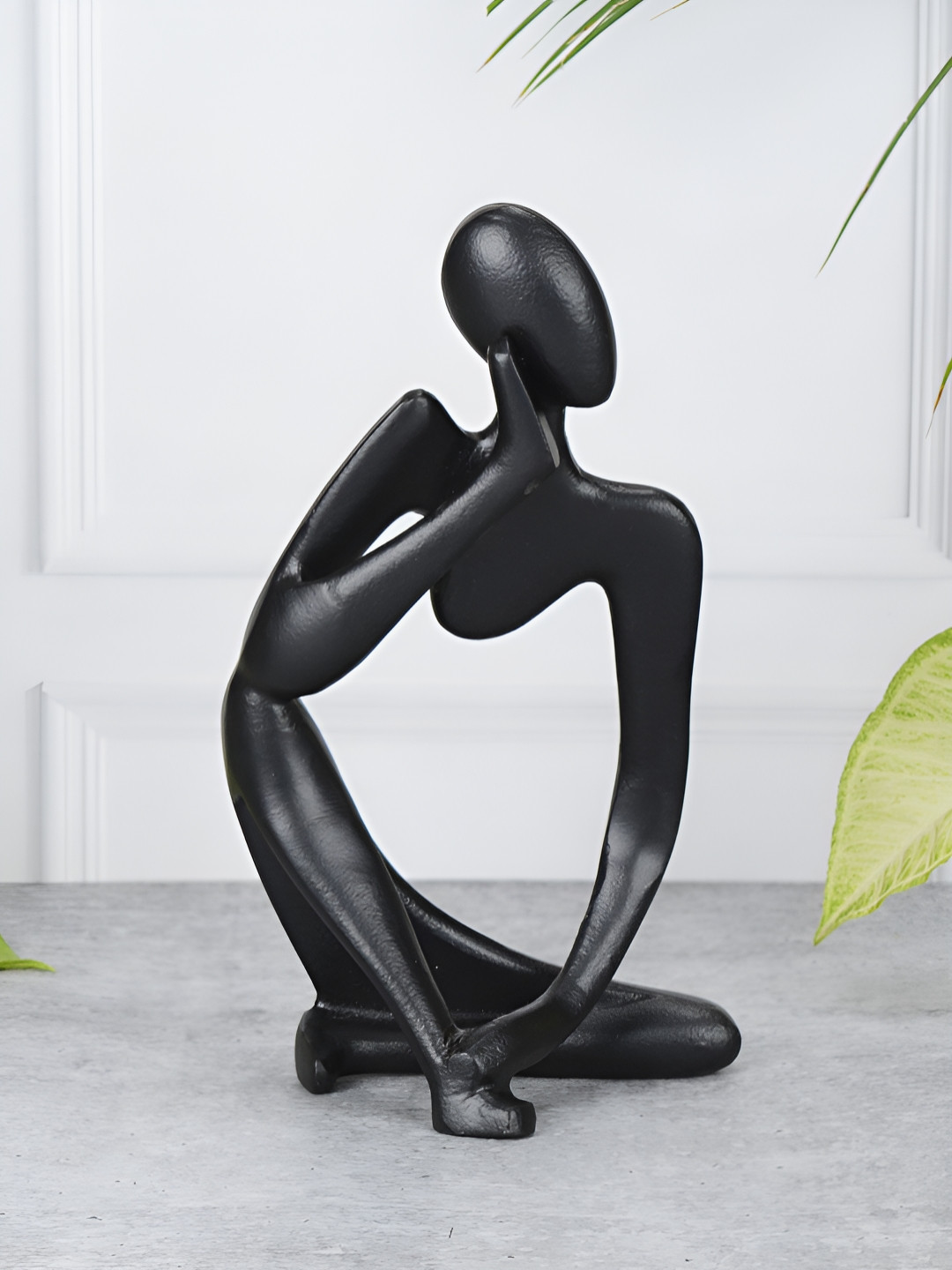 Maison Modern Silent Observer Black Metal Metallic Living Room Medium Showpiece - 10.8 Inches