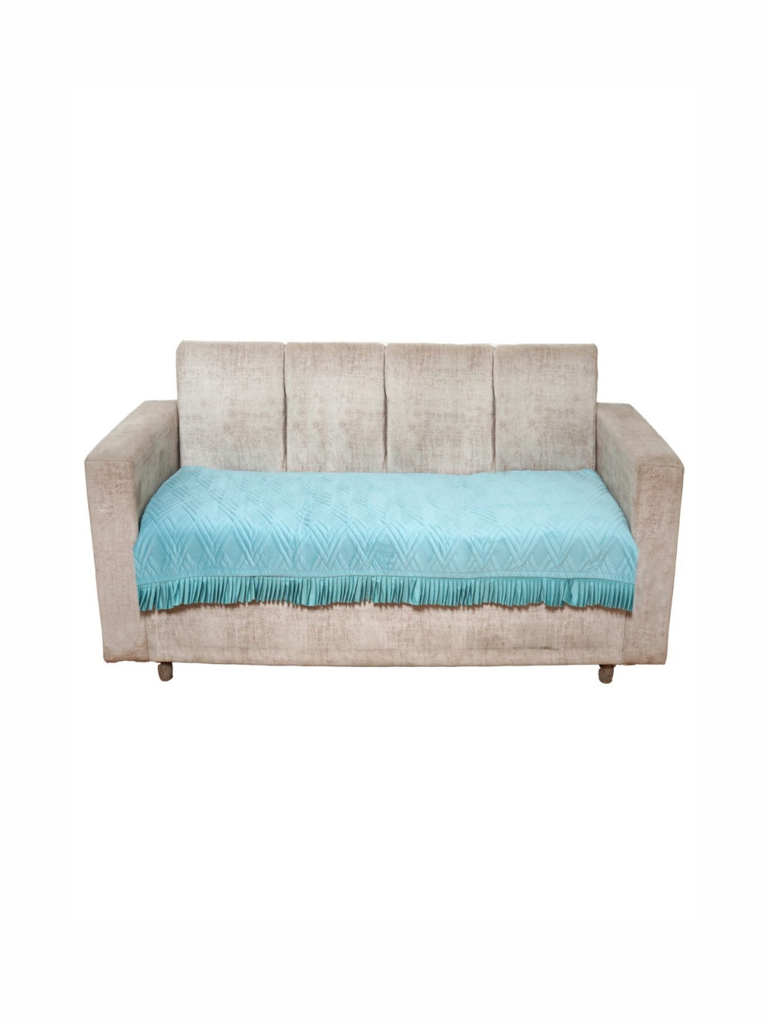 Fashion Throw Turquoise Blue Velvet 4 Seater Sofa Cover