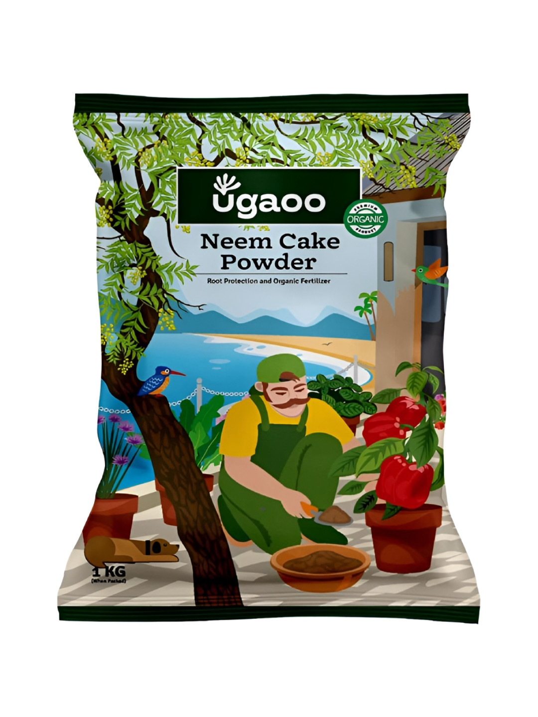 UGAOO Brown Neem Cake Powder - 1 kg