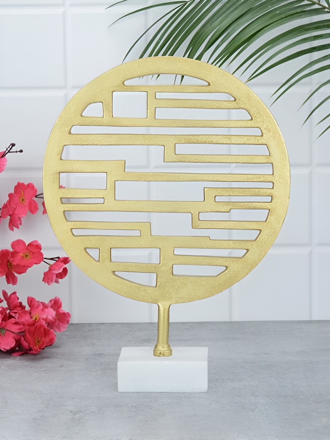 Maison Modern Orbital Charm Gold Metal Metallic Living Room Large Showpiece - 15.9 Inches