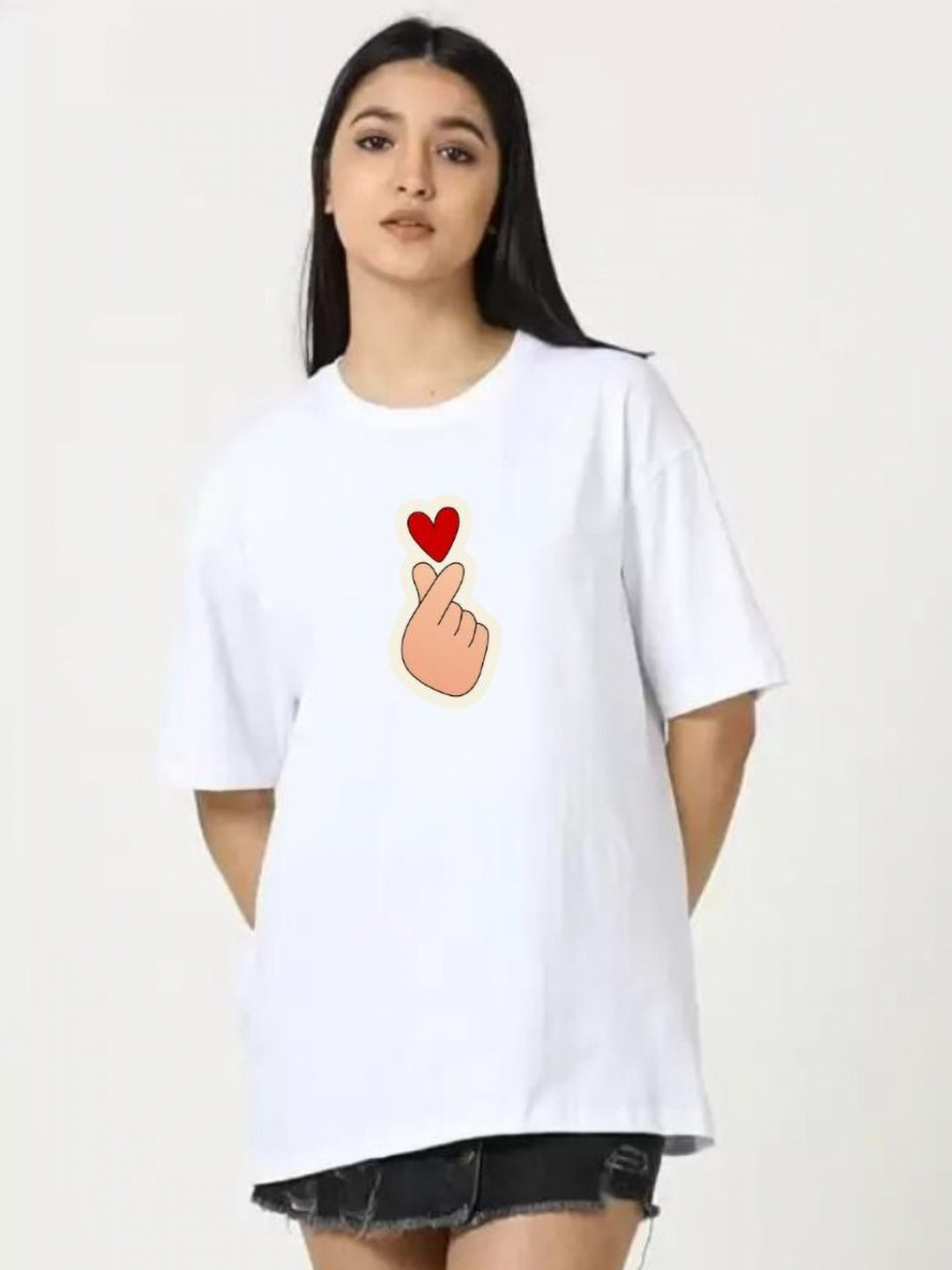 SALUJA FABRICS Women Printed Drop-Shoulder Sleeves Applique T-shirt