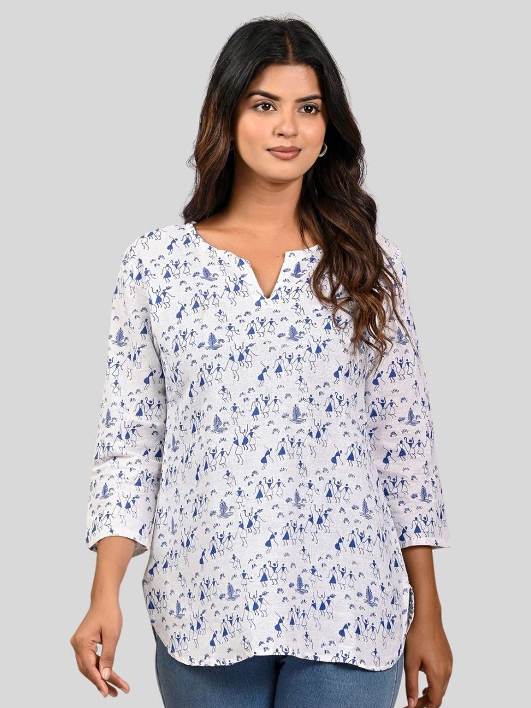GiftyBasket Printed Cotton Top