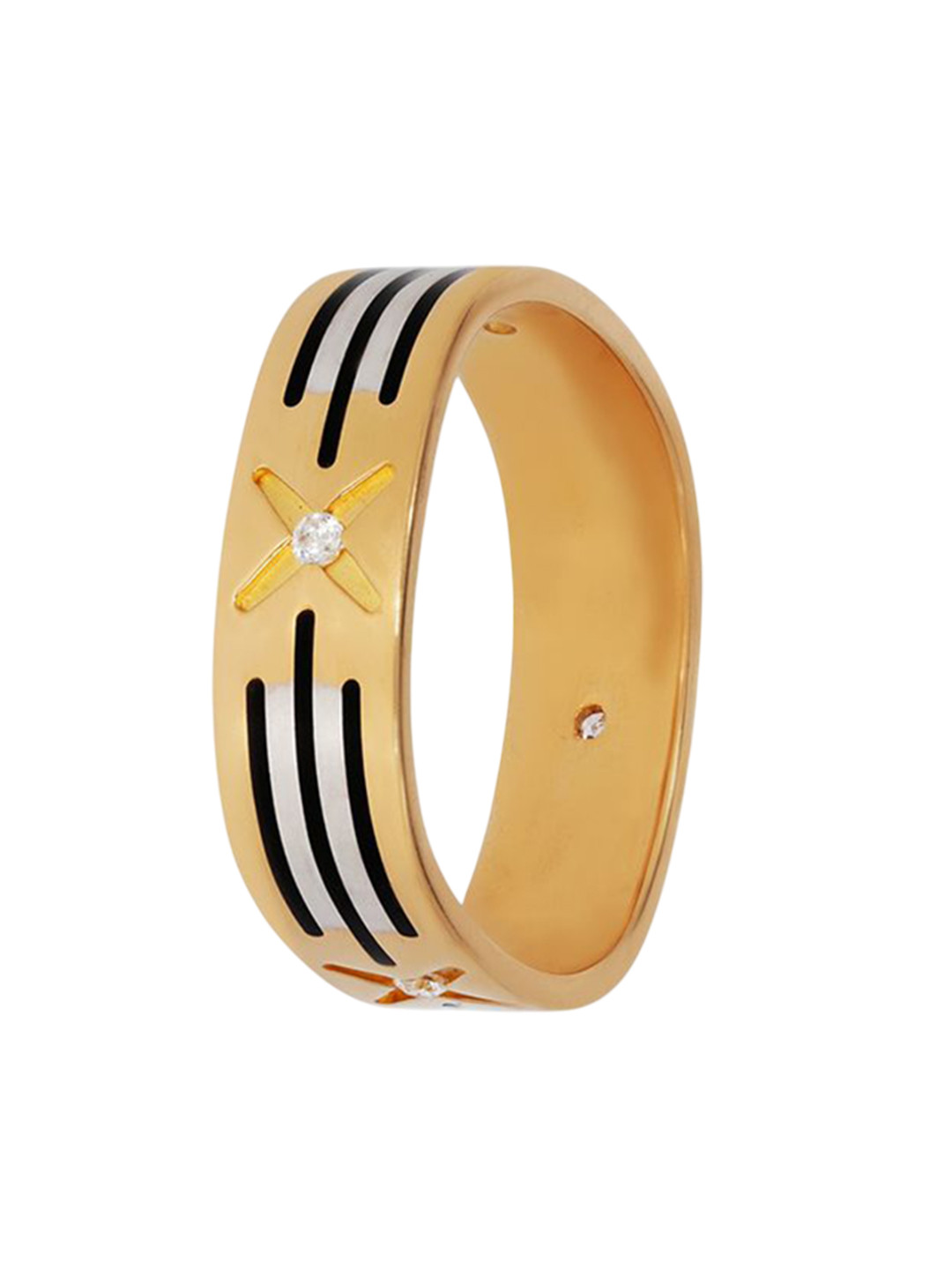 BHIMA 22K BIS Hallmark 916 Purity Yellow Gold Glossy Ring for Men