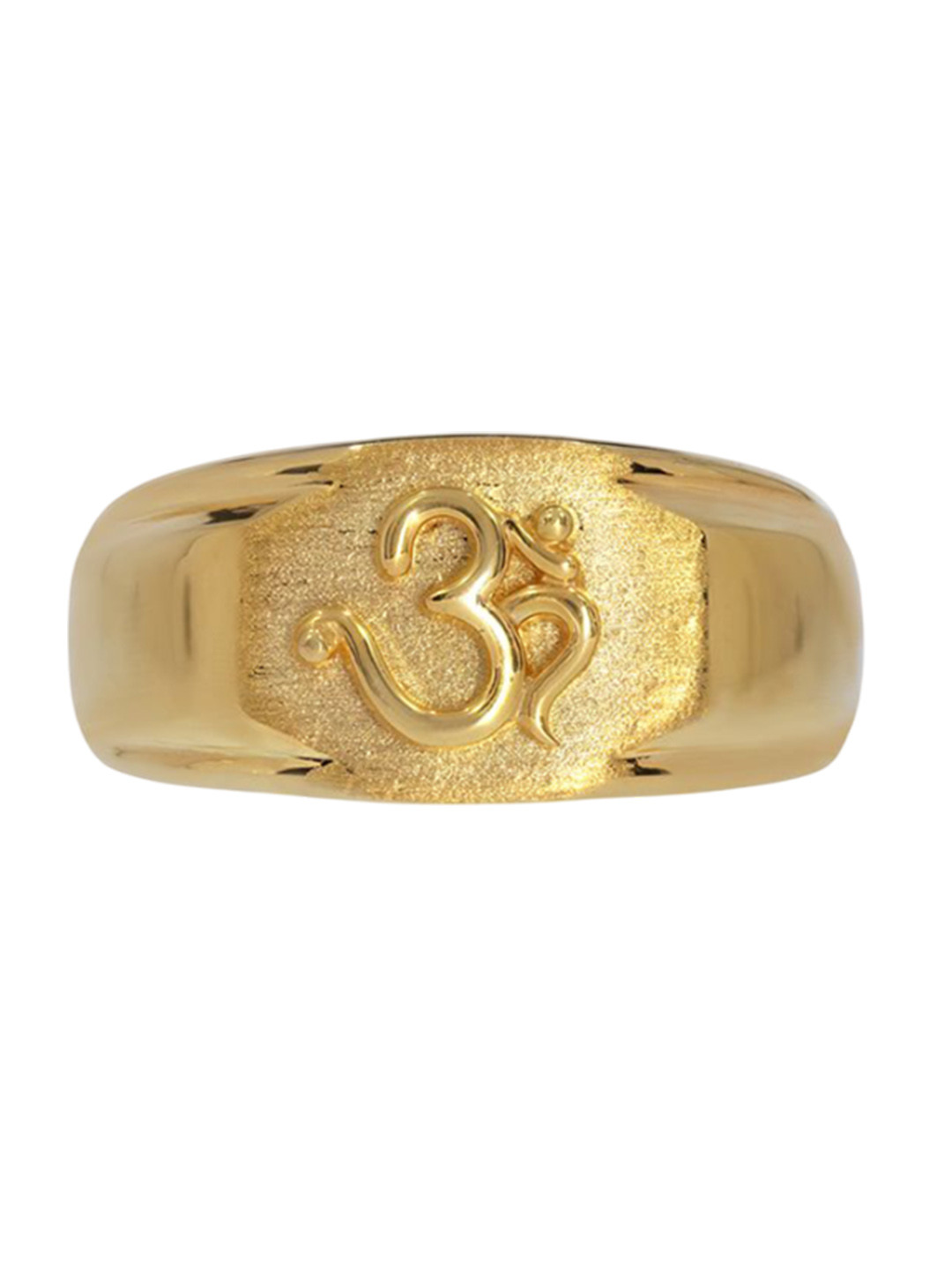 BHIMA 22K BIS Hallmark 916 Purity Yellow Gold Om Ring for Men