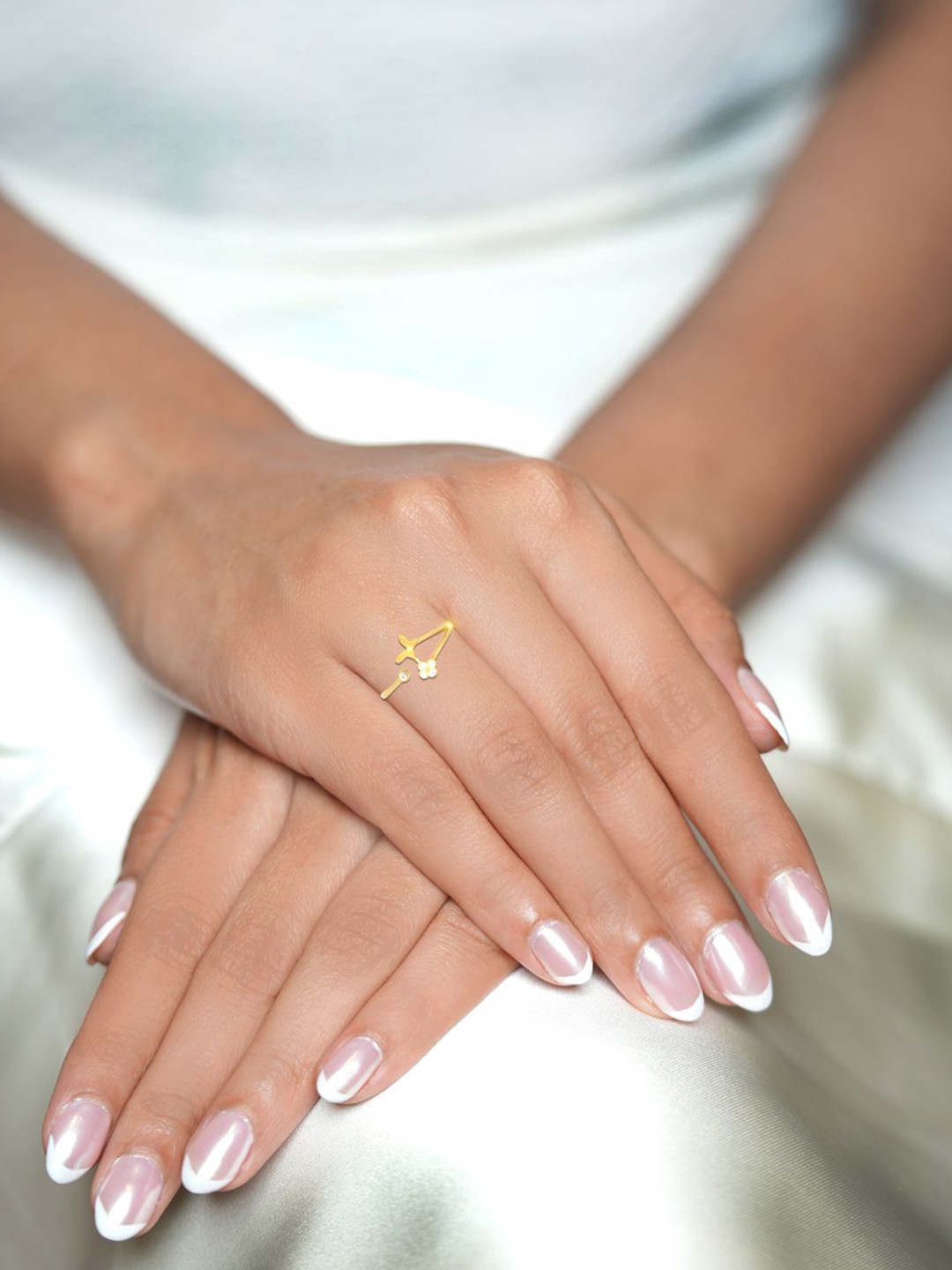 BHIMA 22K BIS Hallmark 916 Purity Yellow Gold Flutter Stone Ring