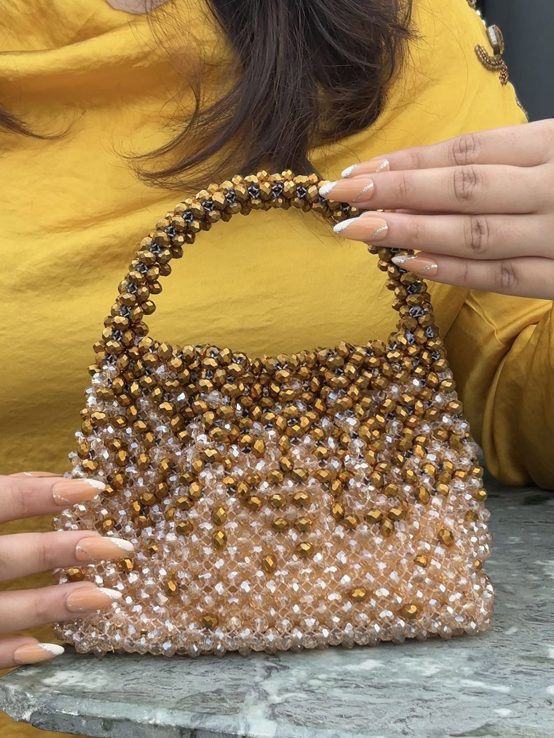 Chiaro Women premium Embellished Fabric Potli Clutch bag