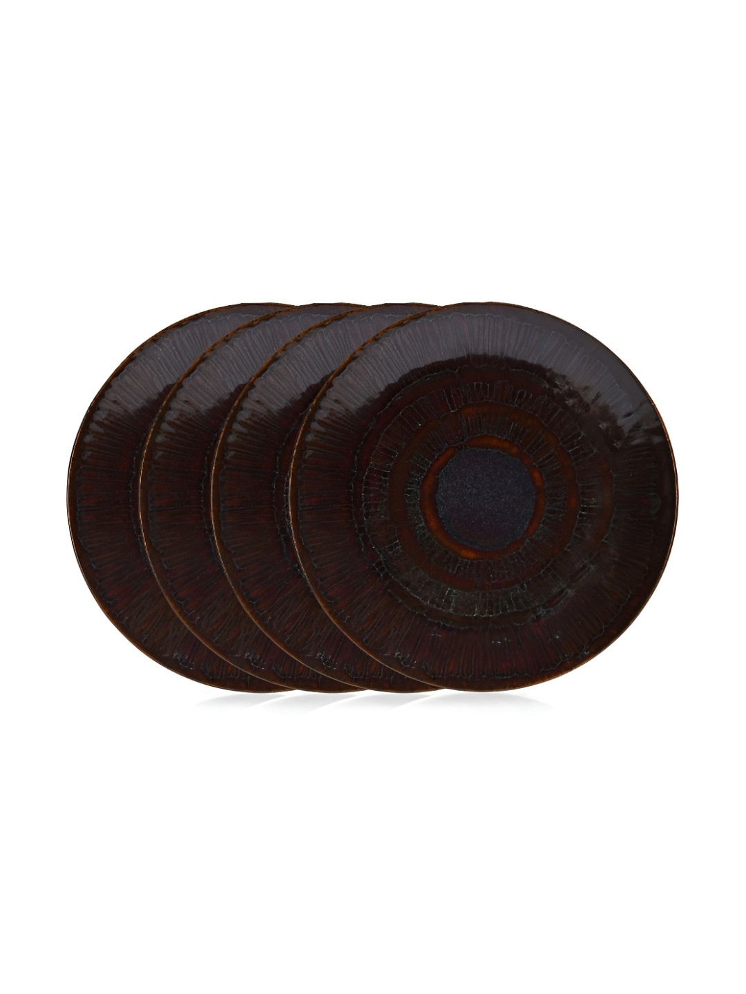 Mesa Black 4 Pieces Stoneware Plates