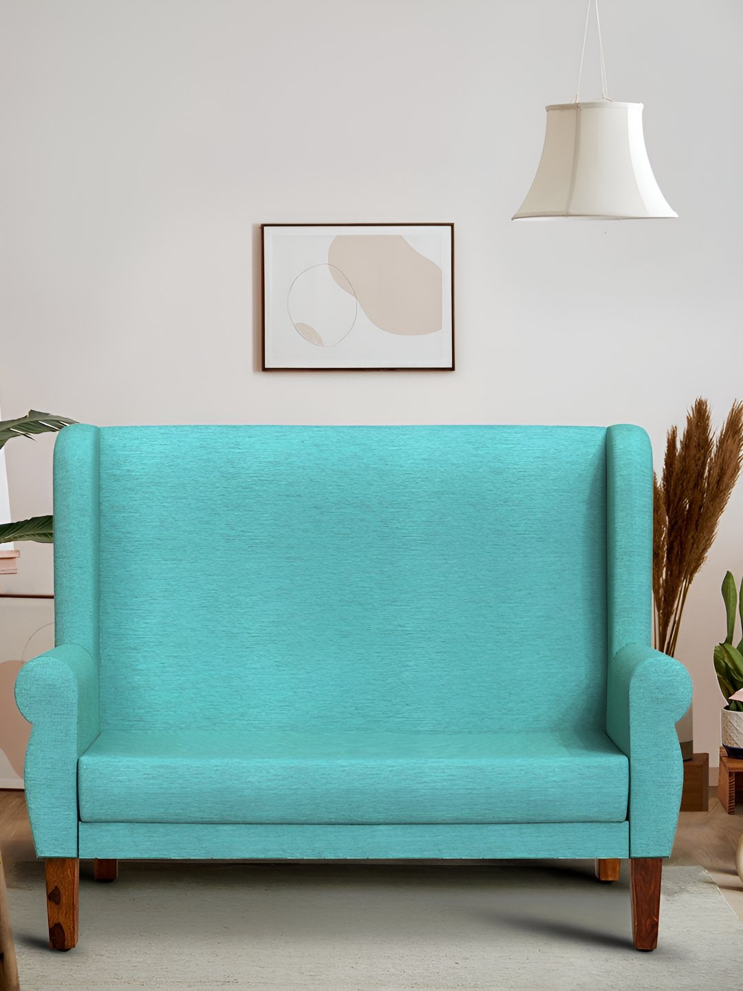 Chumbak Begum Love Seat-Maldivian Teal Blue Two Seater Inflatable Sofa and Bed