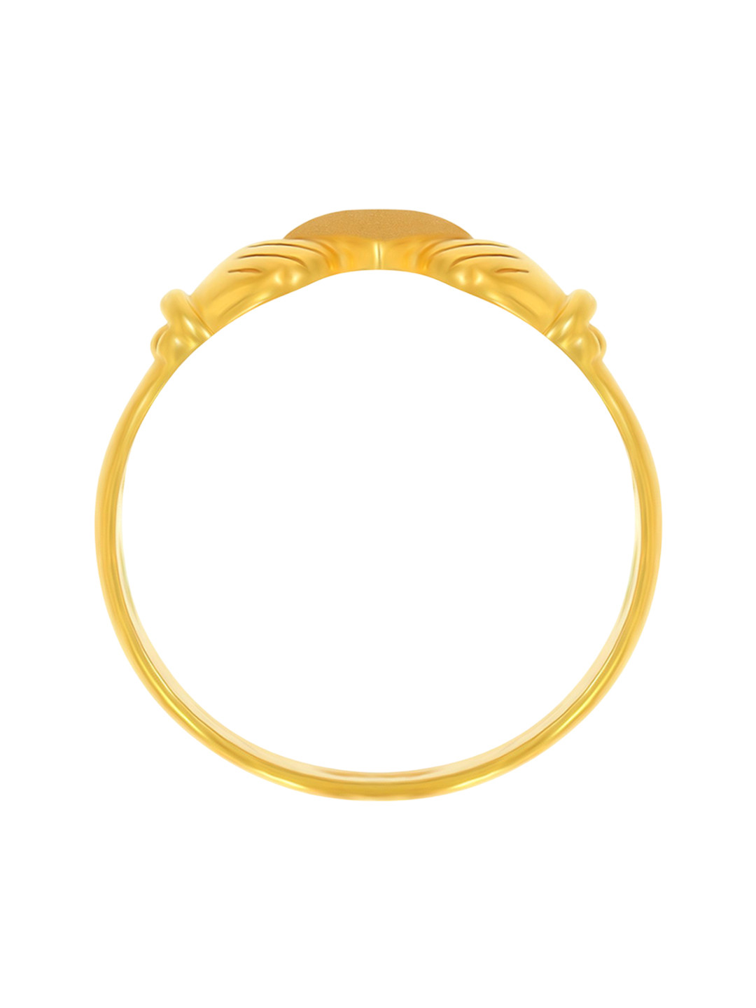 BHIMA 22K BIS Hallmark 916 Purity Yellow Gold Love Embrace Band Men Ring