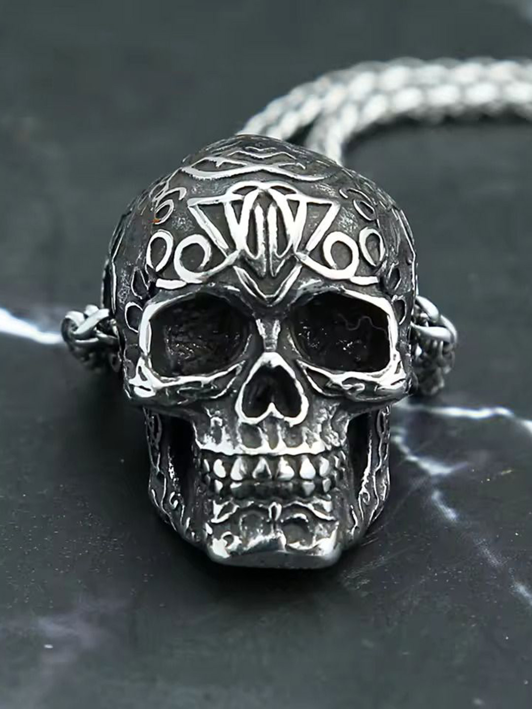 kazare Rhodium-Plated Contemporary Pendants with Chains