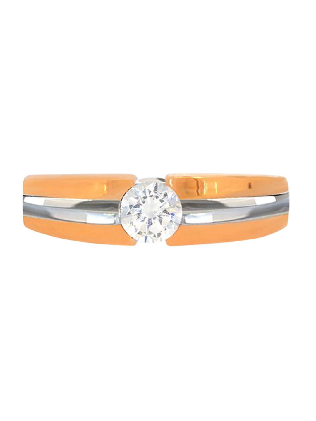 BHIMA 22K BIS Hallmark 916 Purity Yellow Gold Single Stone Gents Ring