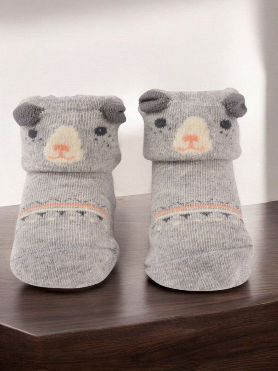 Yellow Bee Infant Boys Patterned Non-Slip Ankle Length Non-Slip Socks