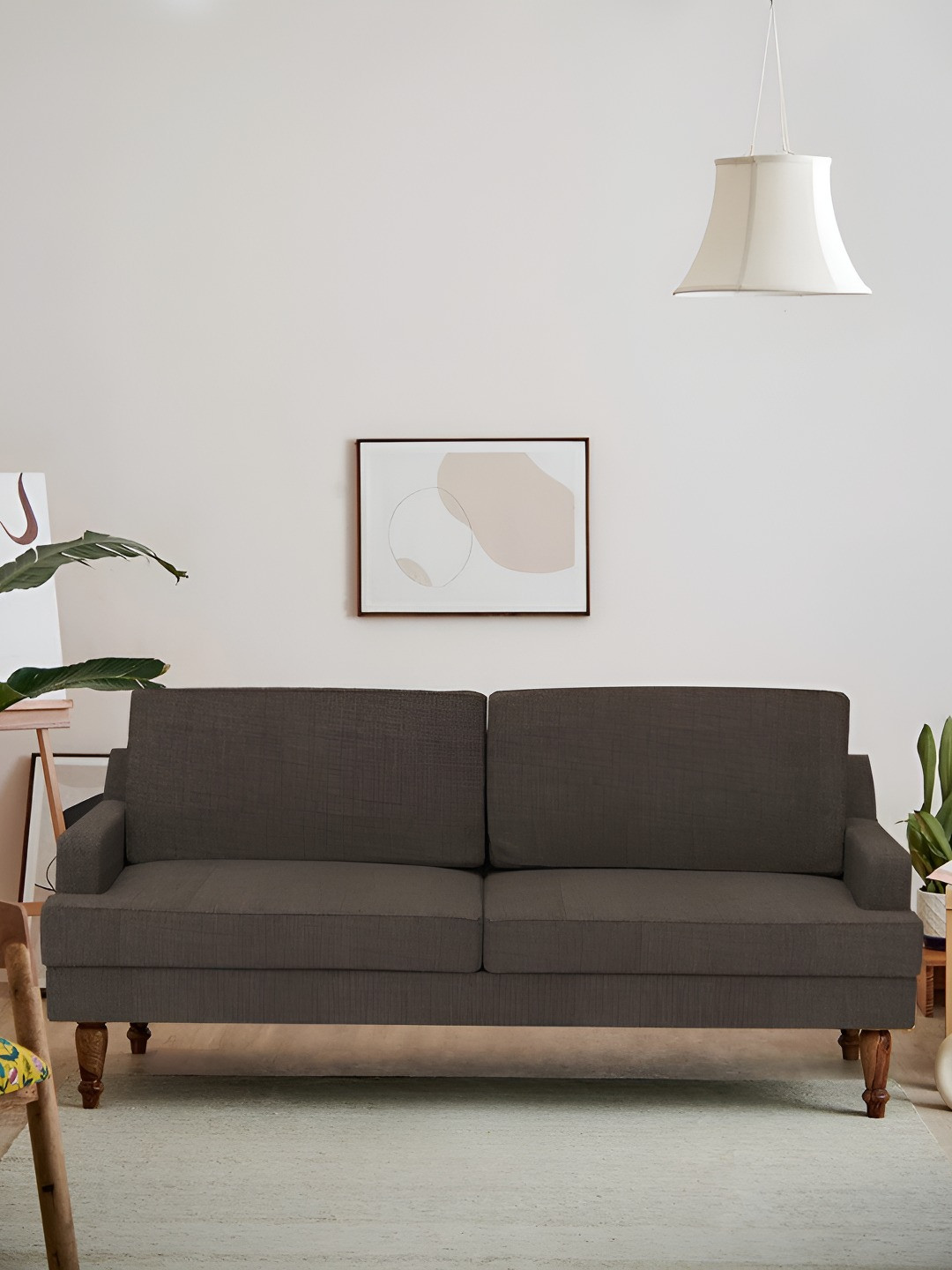 Chumbak Brown Nawab Couch 3 Seater Inflatable Sofa & Bed