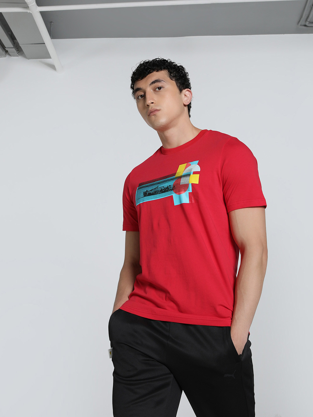PUMA Motorsport Men Scuderia Ferrari Race Graphic Printed T-shirt