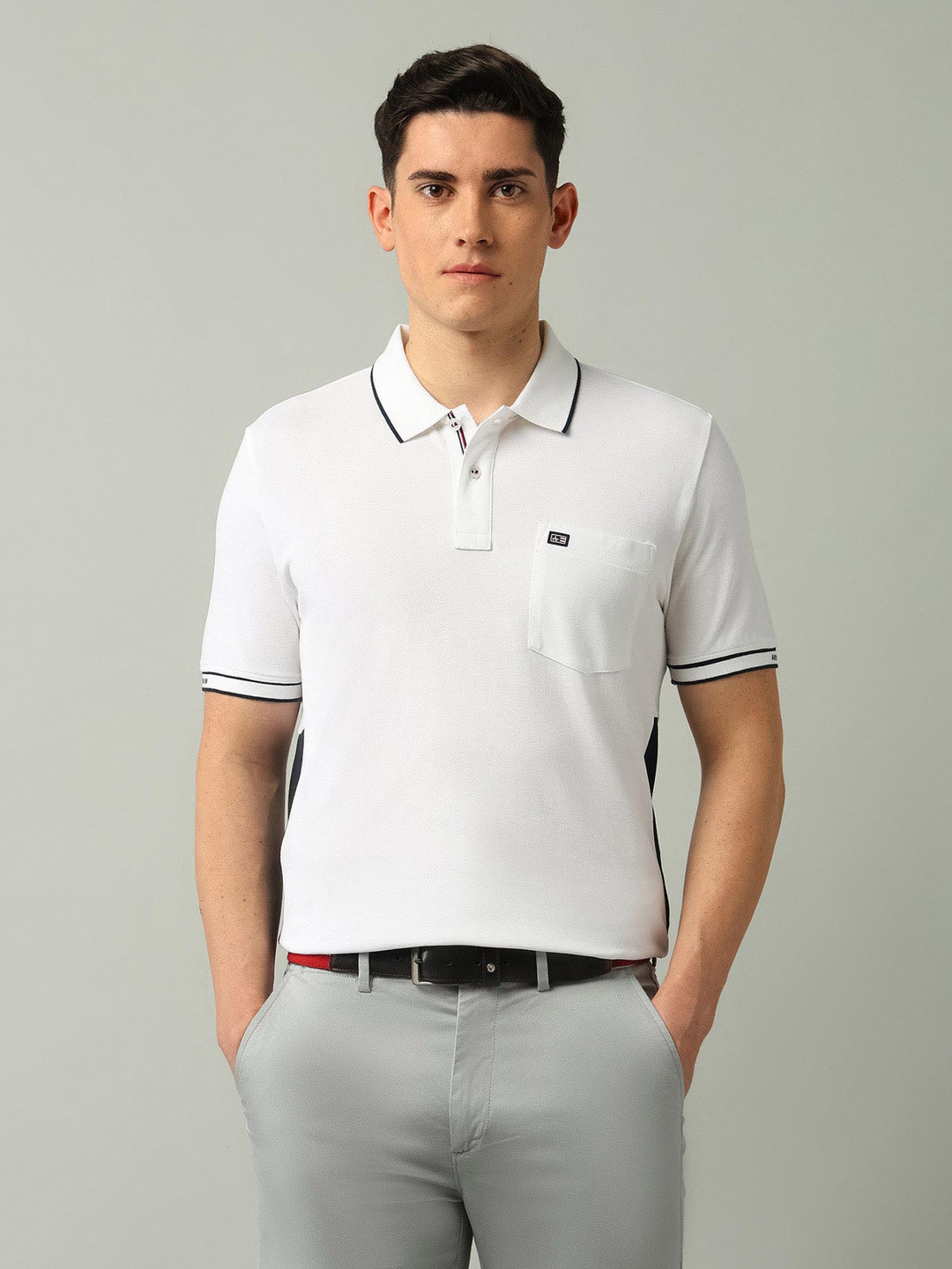 Arrow Sport Men Spring Sorbet Solid Polo Collar Cotton T-shirt