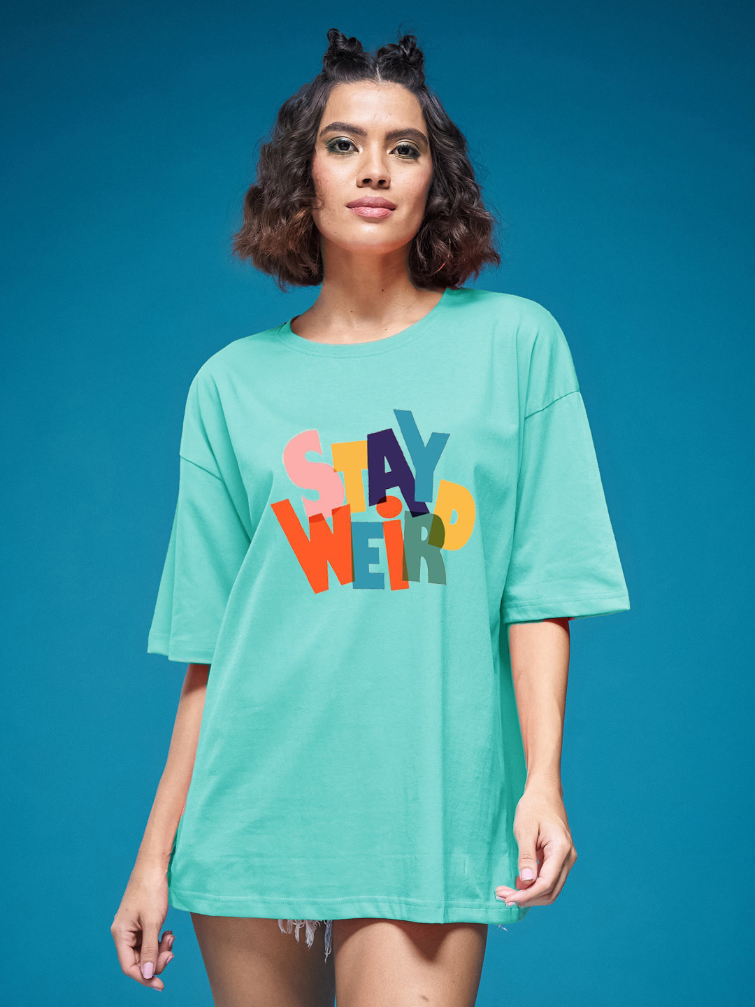 SMARTEES Women Printed Applique T-shirt