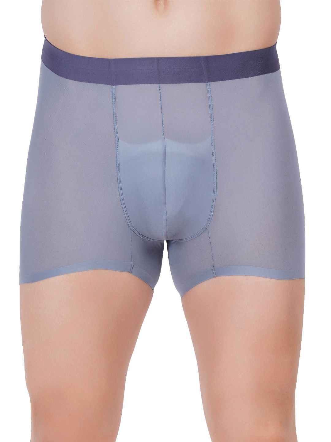 AMOUREUX Men Breathability Sheer Short Trunk M7085_Gry_L