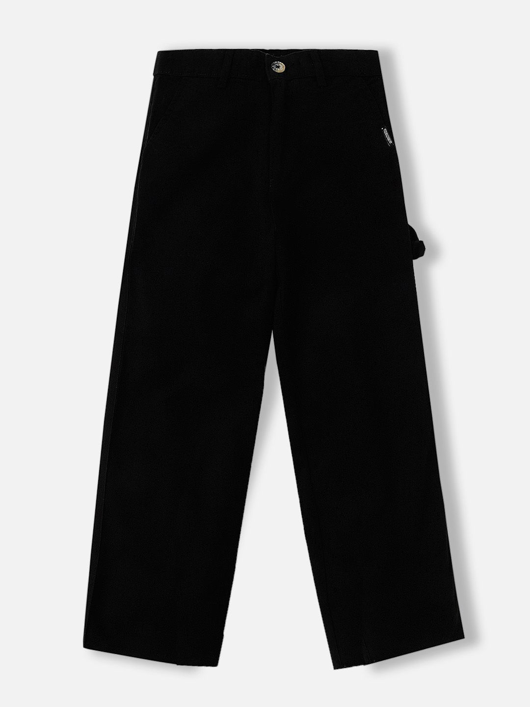 Urbano Juniors Boys Black Loose Baggy Fit Carpenter Trouser with 5 Pockets Non-Stretchable