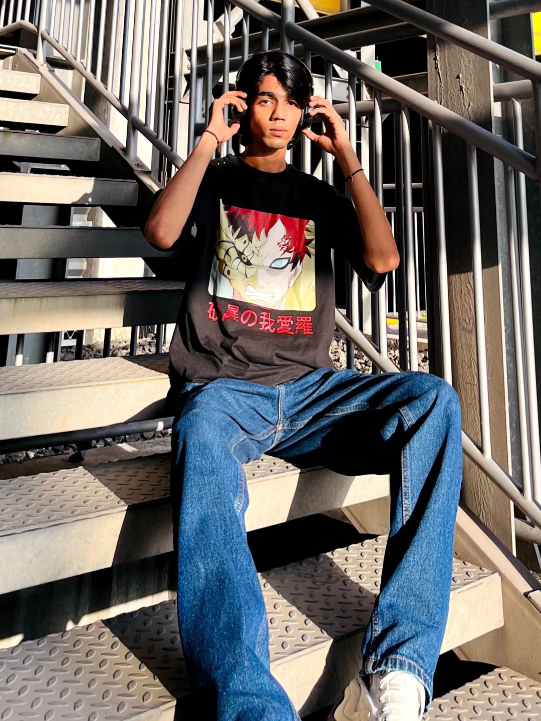 Getsetwear Men Rapid-Dry Graphic Printed Round Neck Cotton Oversized T-shirt