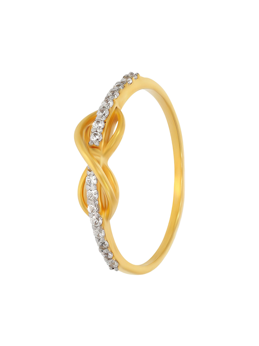 BHIMA 22K BIS Hallmark 916 Purity Yellow Gold Infinity Ring