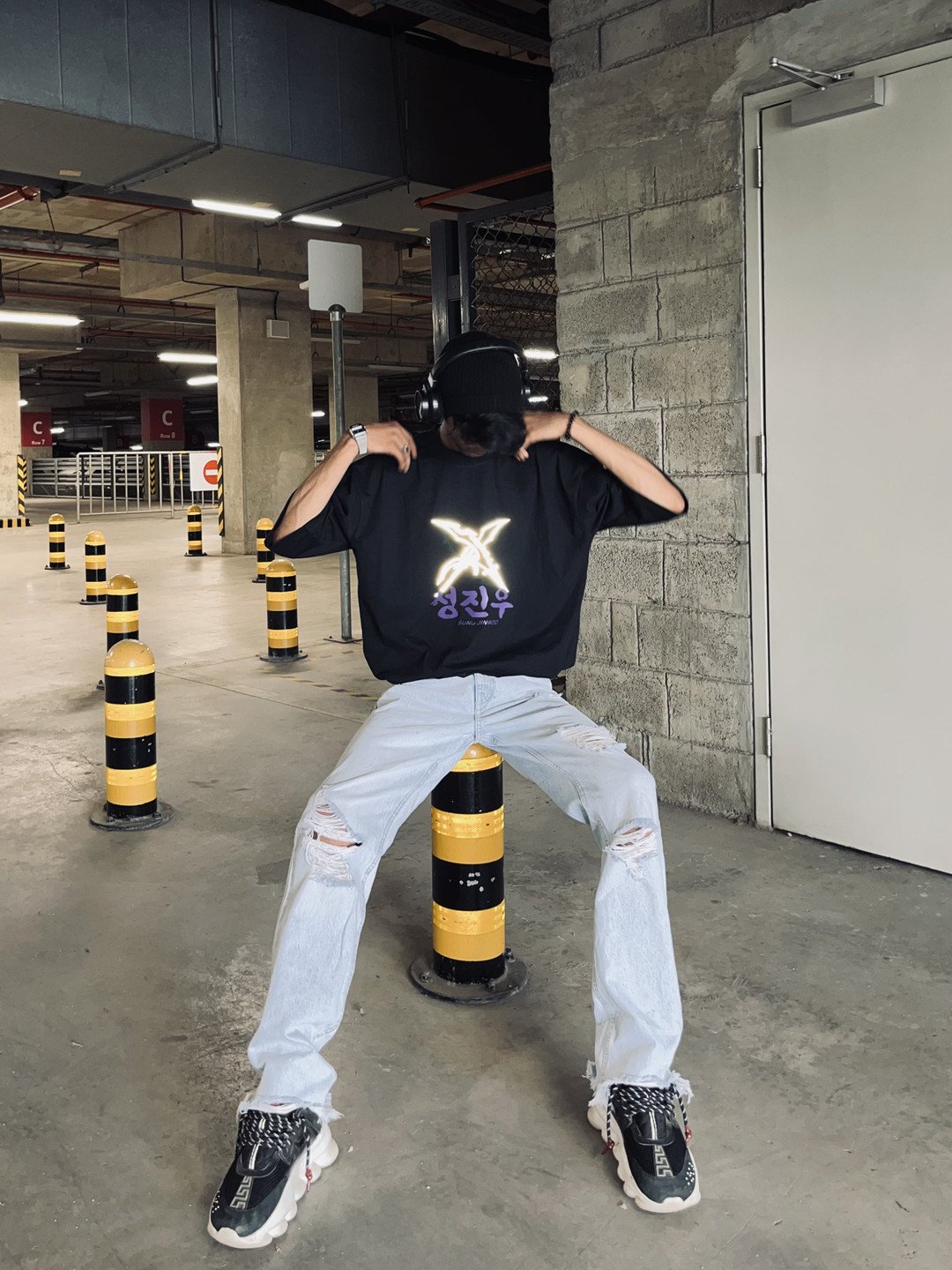 Getsetwear Men FlashDry Graphic Printed Round Neck Cotton Oversized T-shirt