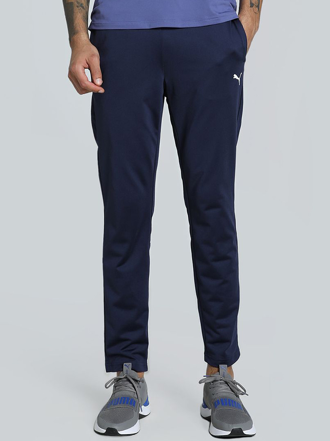 Puma Train Tricot Men Brand Logo Printed Slim Fit Training Pants