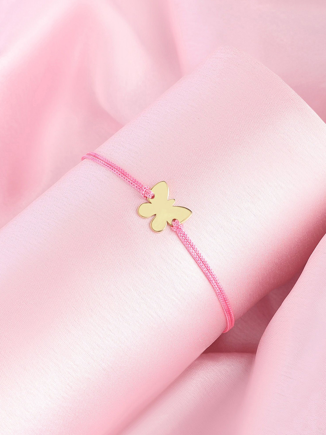 Ornate Jewels 925 Sterling Silver 18KT Gold-Plated Butterfly Charm Adjustable Bracelet