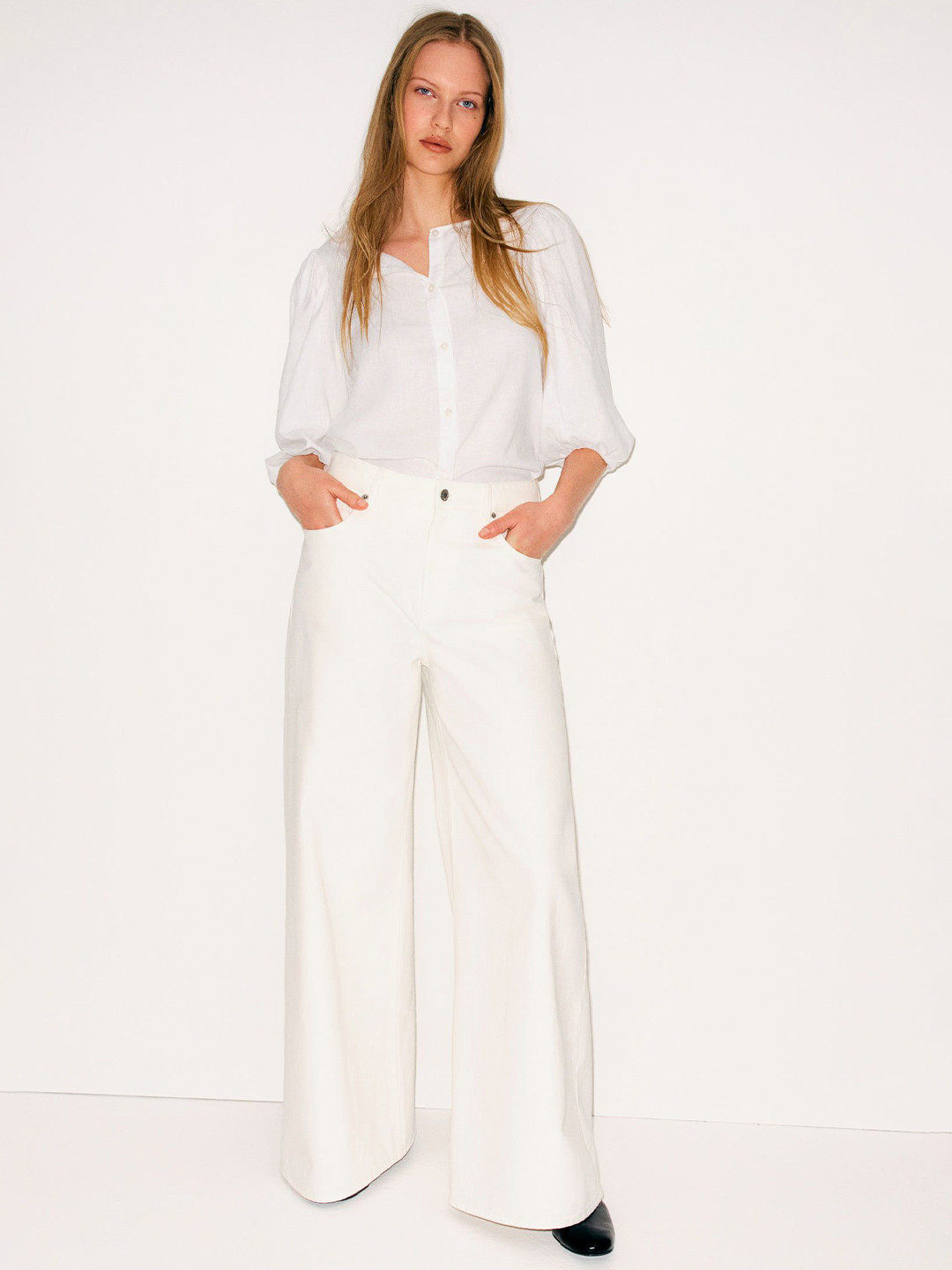 H&M Linen-Blend Blouse