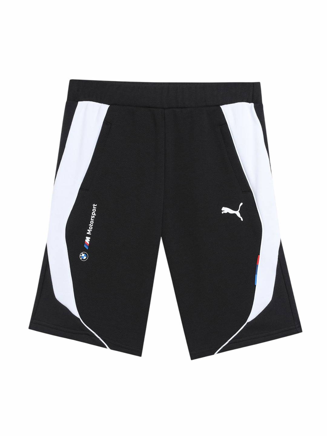 Puma BMW M Motorsport Kids Colourblocked Mid-Rise Cotton Shorts