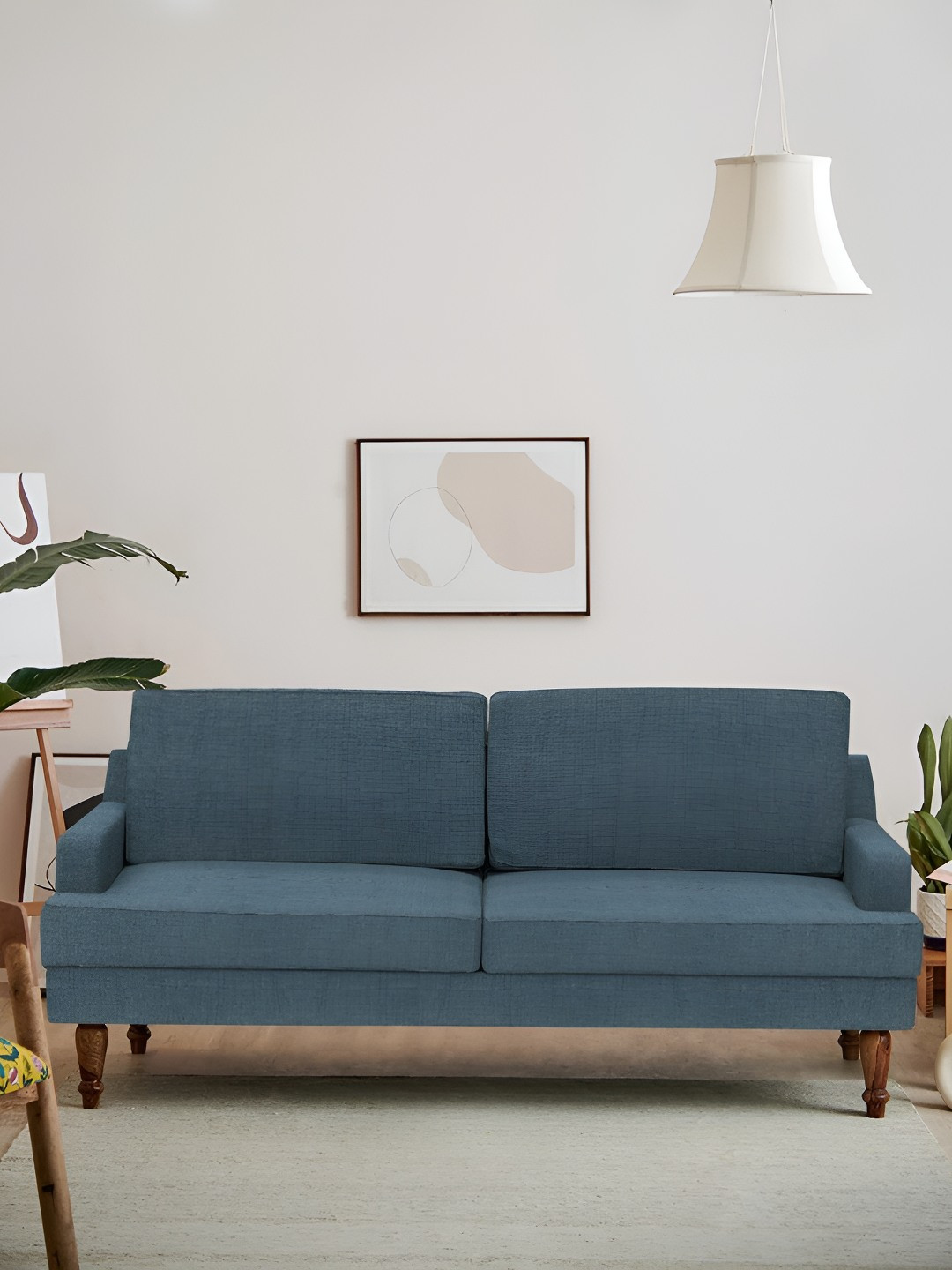 Chumbak Nawab Couch - Sailor Blue Three Seater Inflatable Sofa and Bed