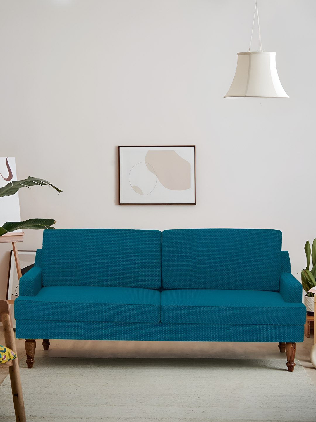 Chumbak Blue Nawab Couch 3 Seater Inflatable Sofa & Bed