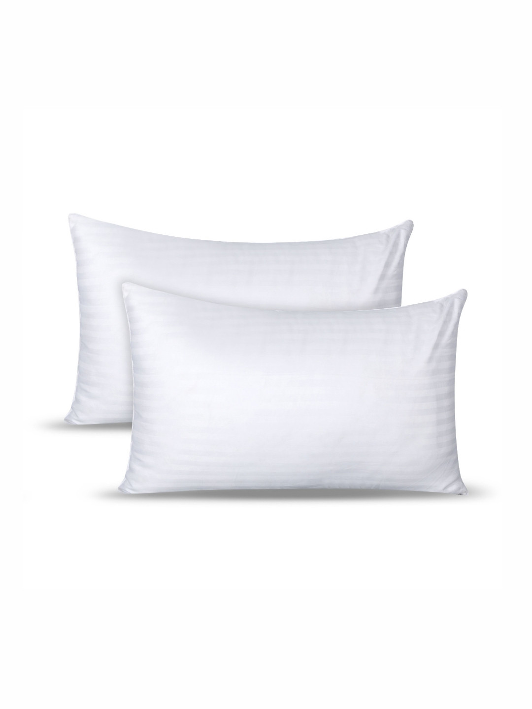 AJISH White Solid Polycotton Ultra Soft Set of 2 Ultra Soft Fibre Sleep Pillow-91.44 x 50.8 x 20 cm