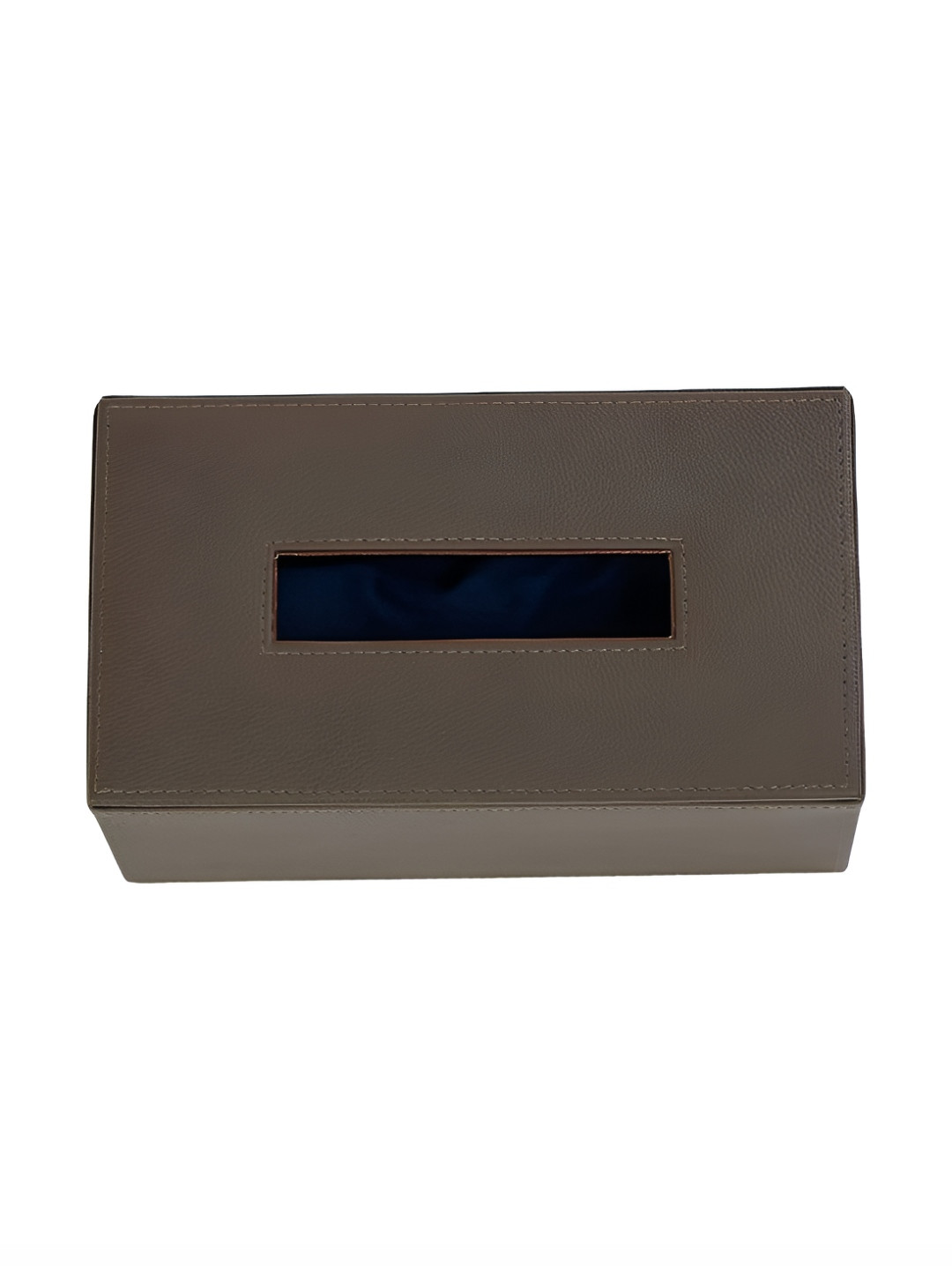 Alpna Brown Rectangular Shaped Leather Tissue Holders