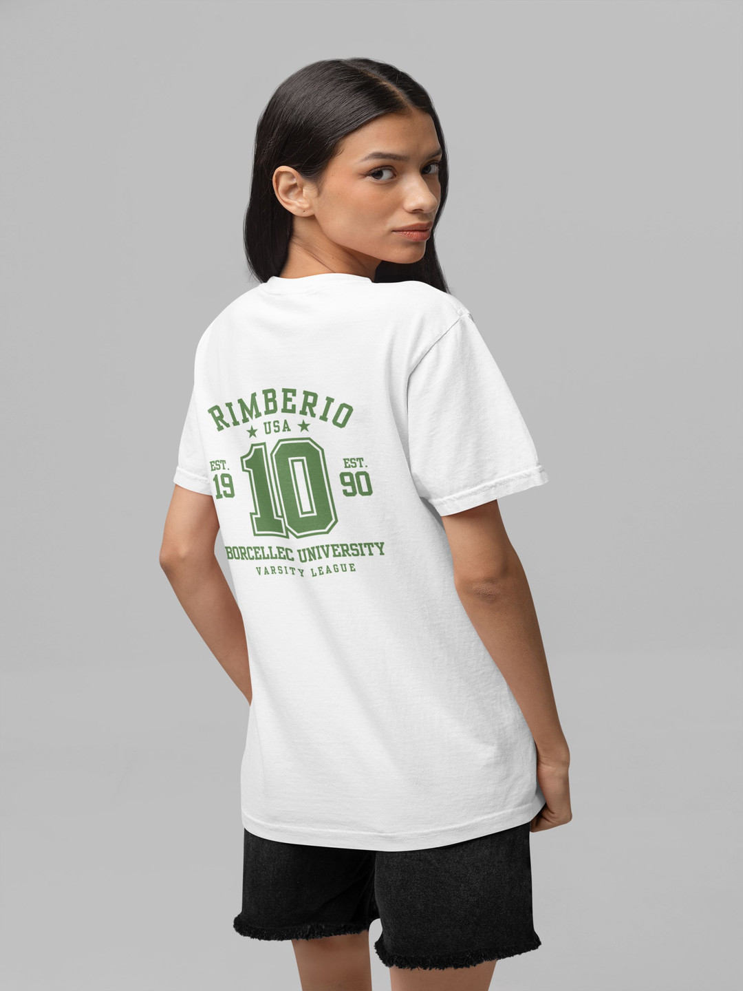 Rimberio Women Typography Relaxed Fit T-shirt