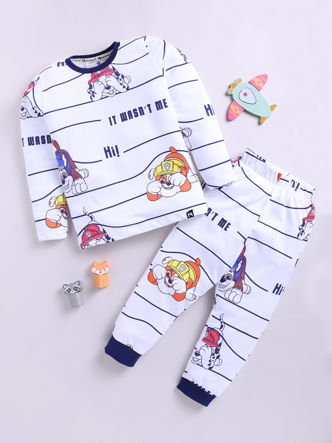 YK X Minute Mirth Boys Paw Patrol Printed Pure Cotton Clothing Set