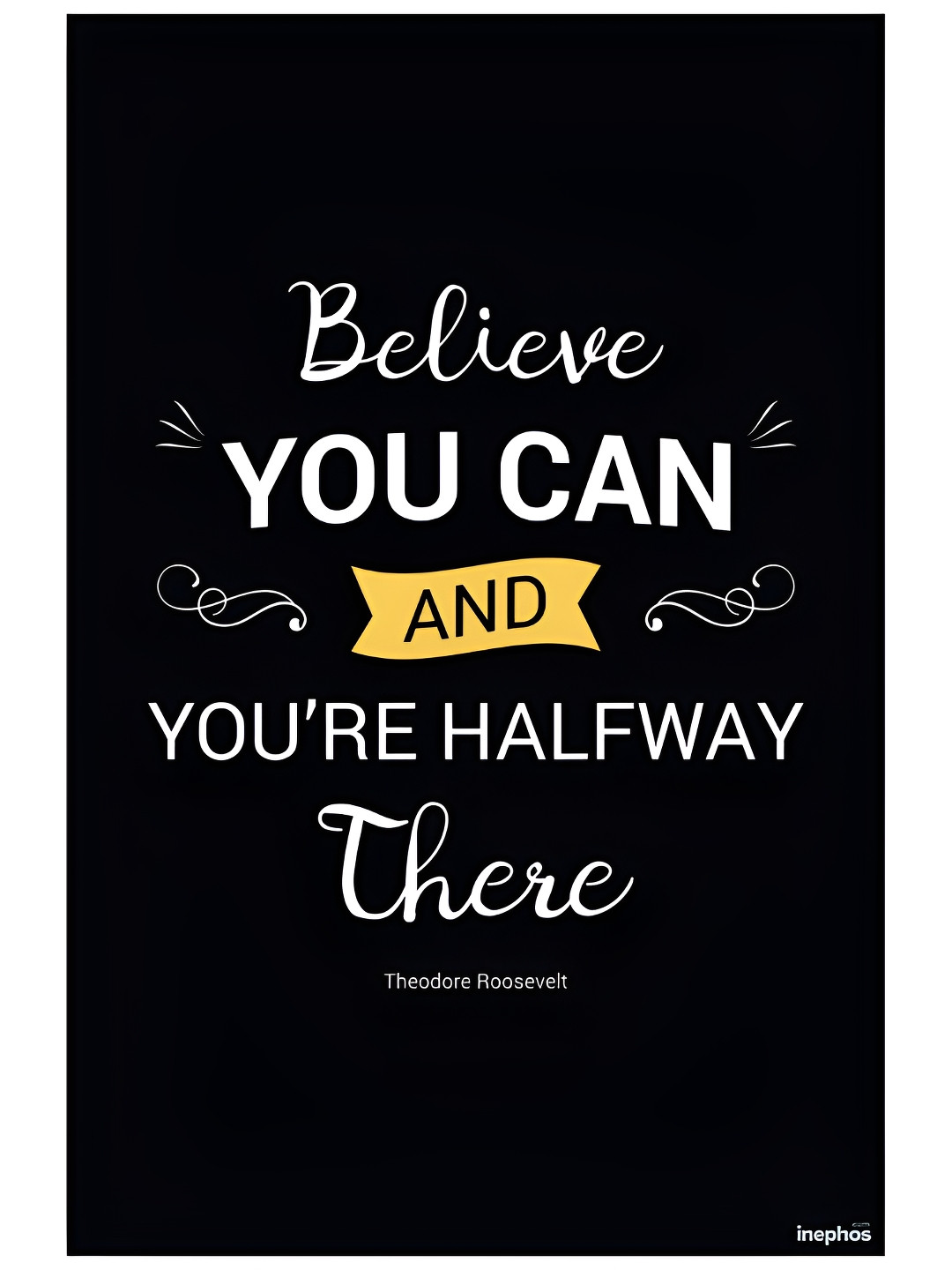 Inephos Black & White Abstract Paper Posters