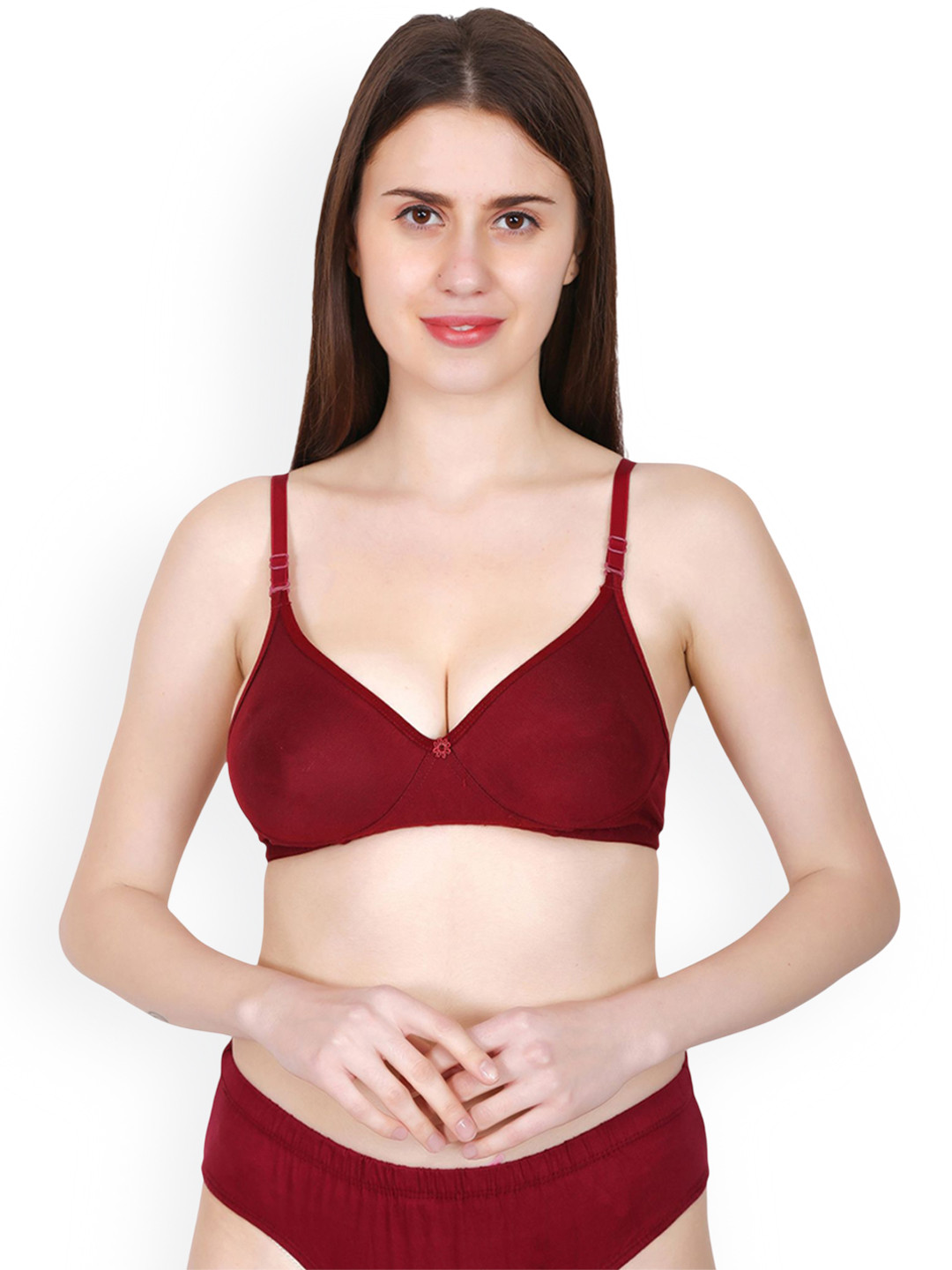 chia fashions Non-Padded Lingerie Set - CHFS-NP-MAROON-30B