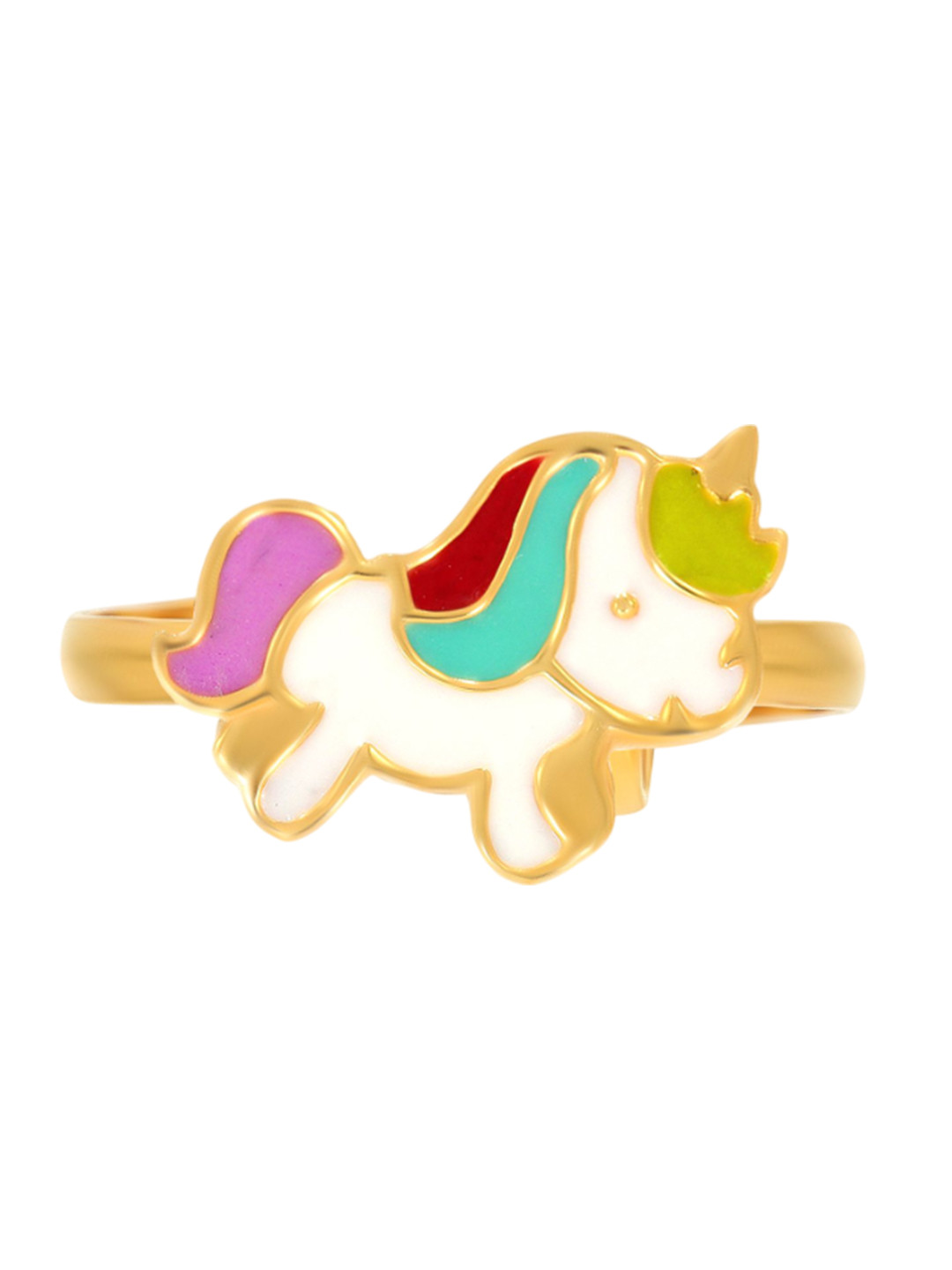 BHIMA 22K BIS Hallmark 916 Purity Yellow Gold Unicorn Kids Ring