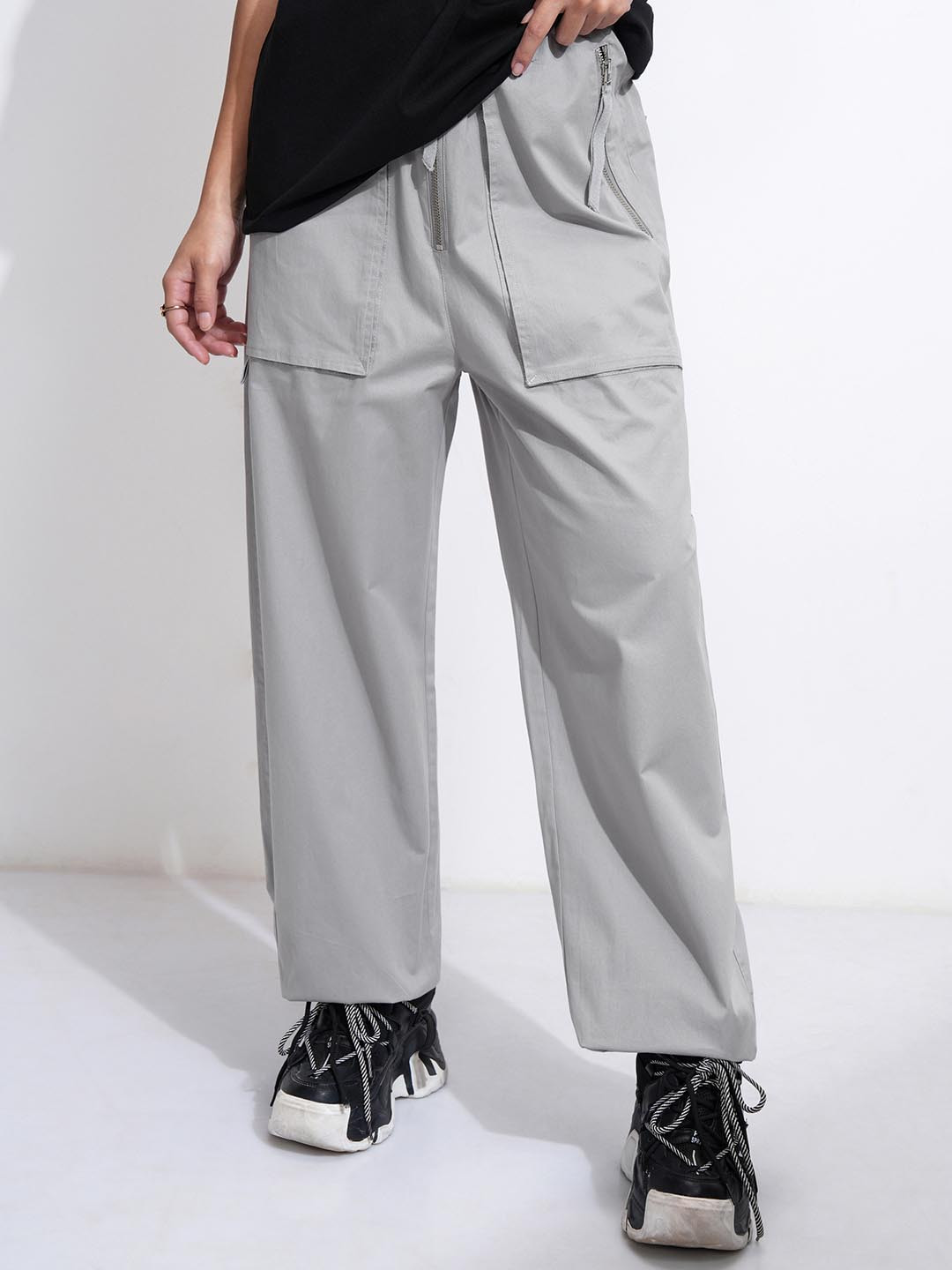 Tokyo Talkies Women Parachute Pant With Elastic Closures