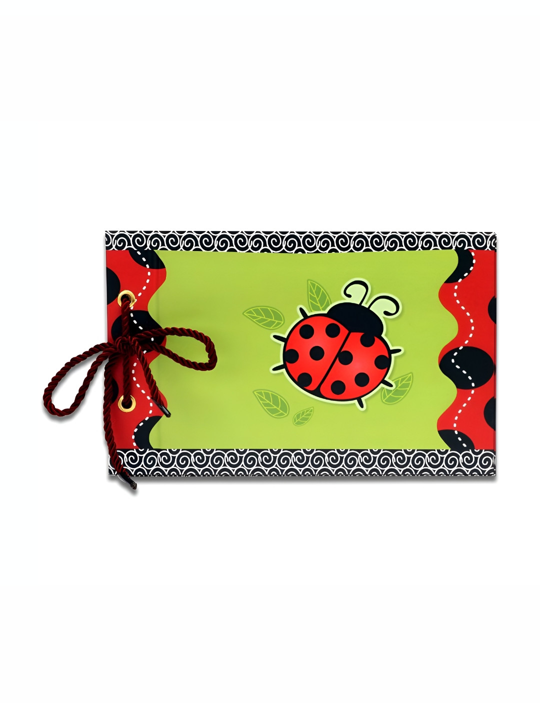 SEHAZ ARTWORKS Green & Red Ladybug Printed Scrapbook Photo Album