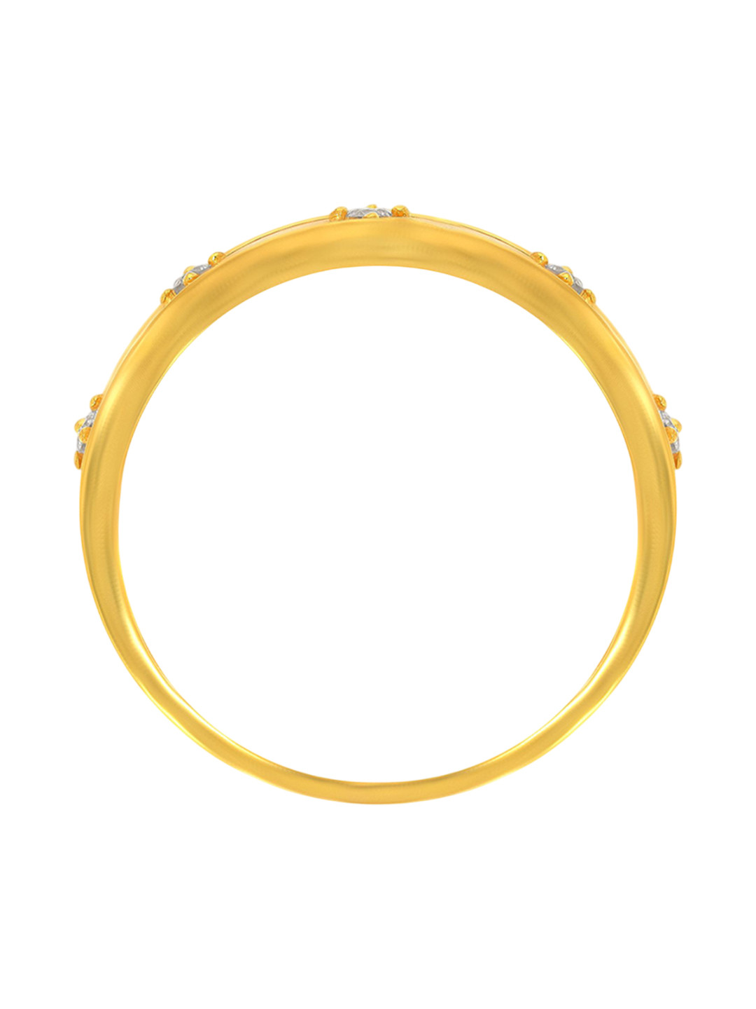 BHIMA 22K BIS Hallmark 916 Purity Yellow Gold Stone Band Men Ring