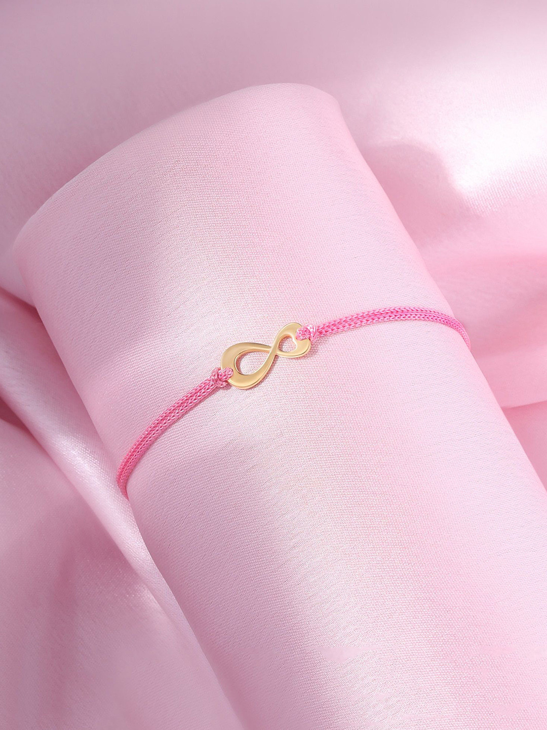Ornate Jewels 925 Sterling Silver 18KT Gold-Plated Infinity Charm Bracelet